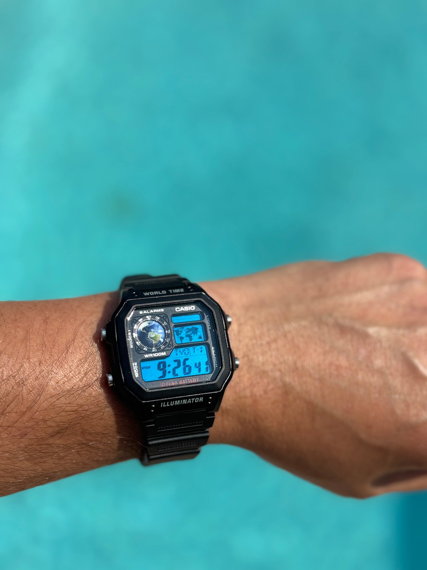🌍 Casio AE1200 “Blue Planet” Mod – Our Home on Your Wrist