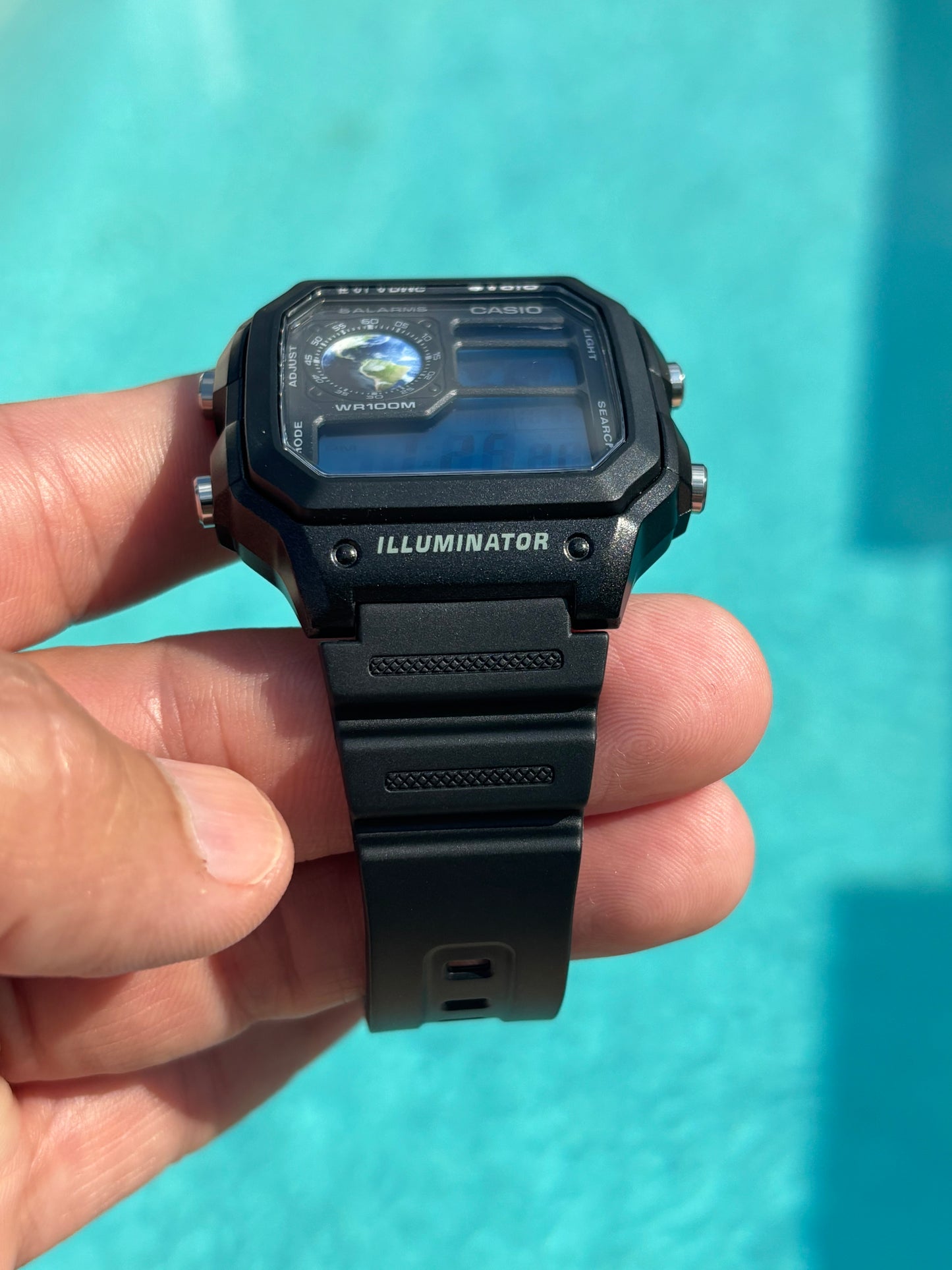 🌍 Casio AE1200 “Blue Planet” Mod – Our Home on Your Wrist