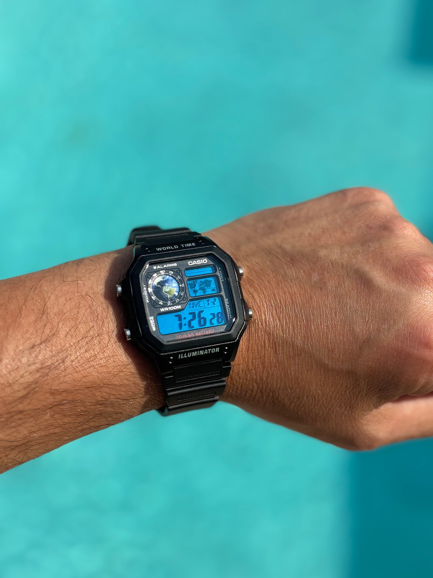 🌍 Casio AE1200 “Blue Planet” Mod – Our Home on Your Wrist