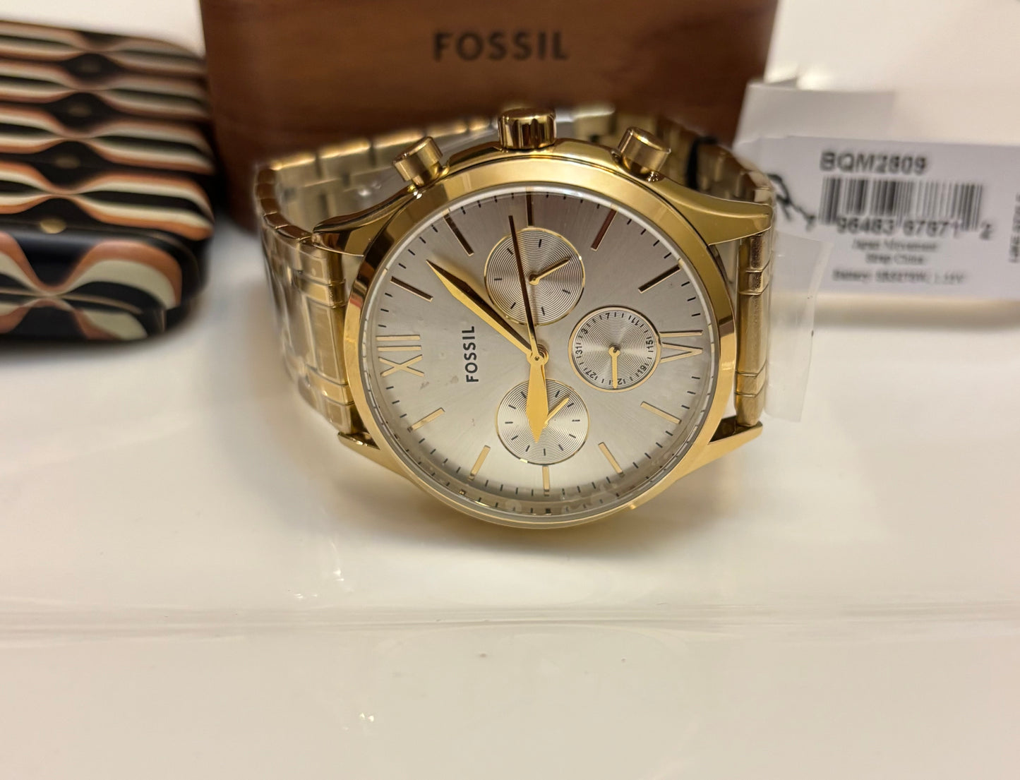 Fossil Fenmore Multifunction Gold-Tone Stainless Steel Men’s Watch BQM2809