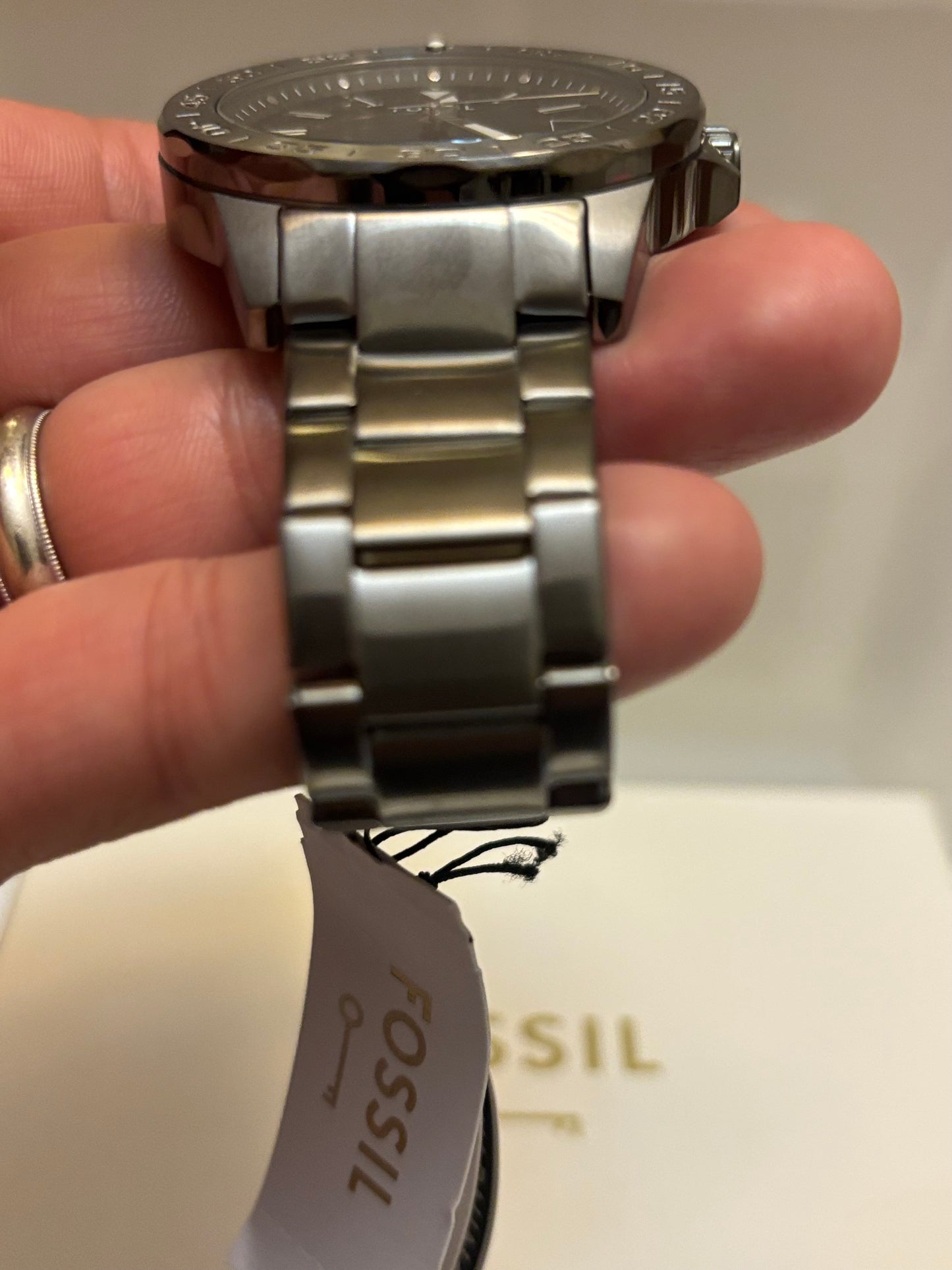 Fossil Bannon BQ2785SET Watch + Extra Strap Box Set — Smoke Stainless — Free Shipping