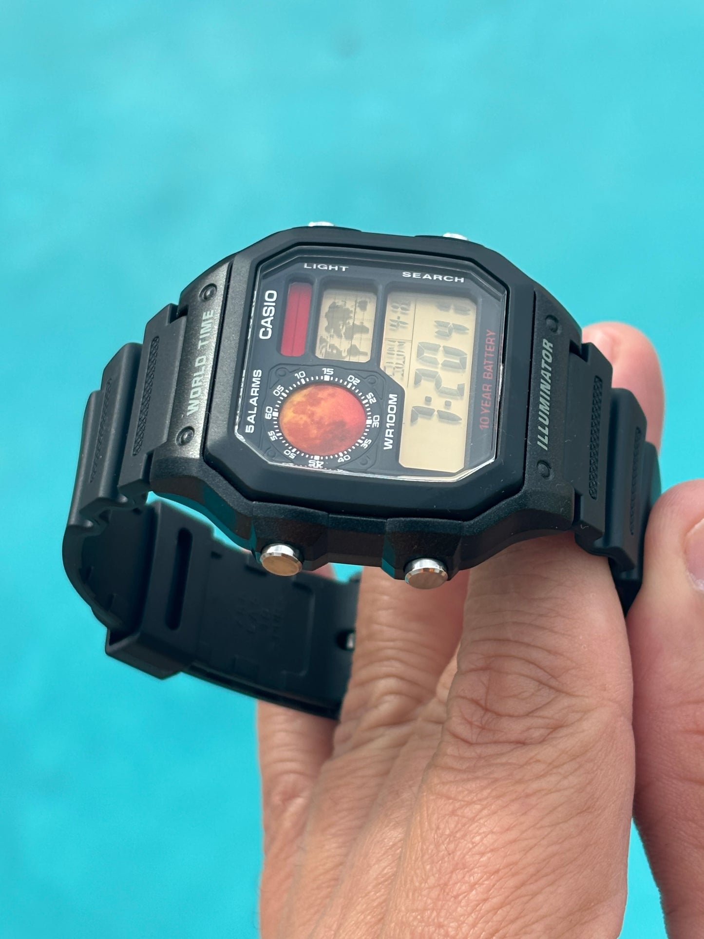 🚀 Casio AE1200 “Red Frontier” Mod – Mars Exploration Edition