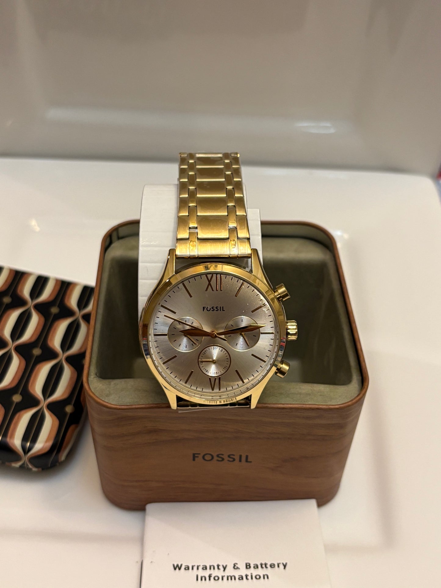 Fossil Fenmore Multifunction Gold-Tone Stainless Steel Men’s Watch BQM2809