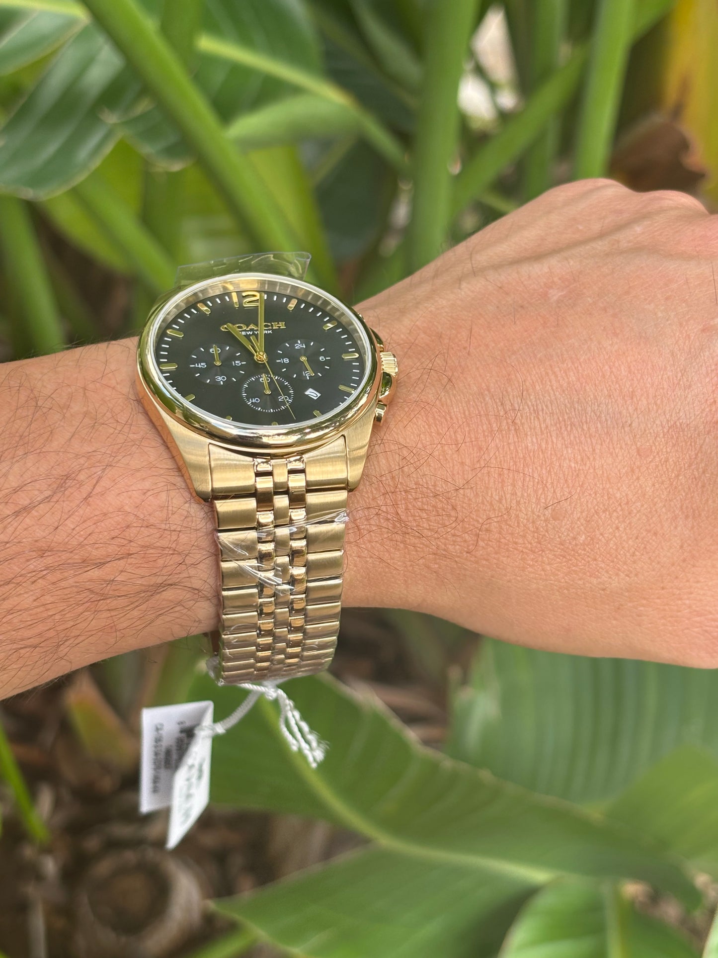 Coach Lexington Chronograph Men’s Gold Stainless Steel Black Dial Watch 14602657