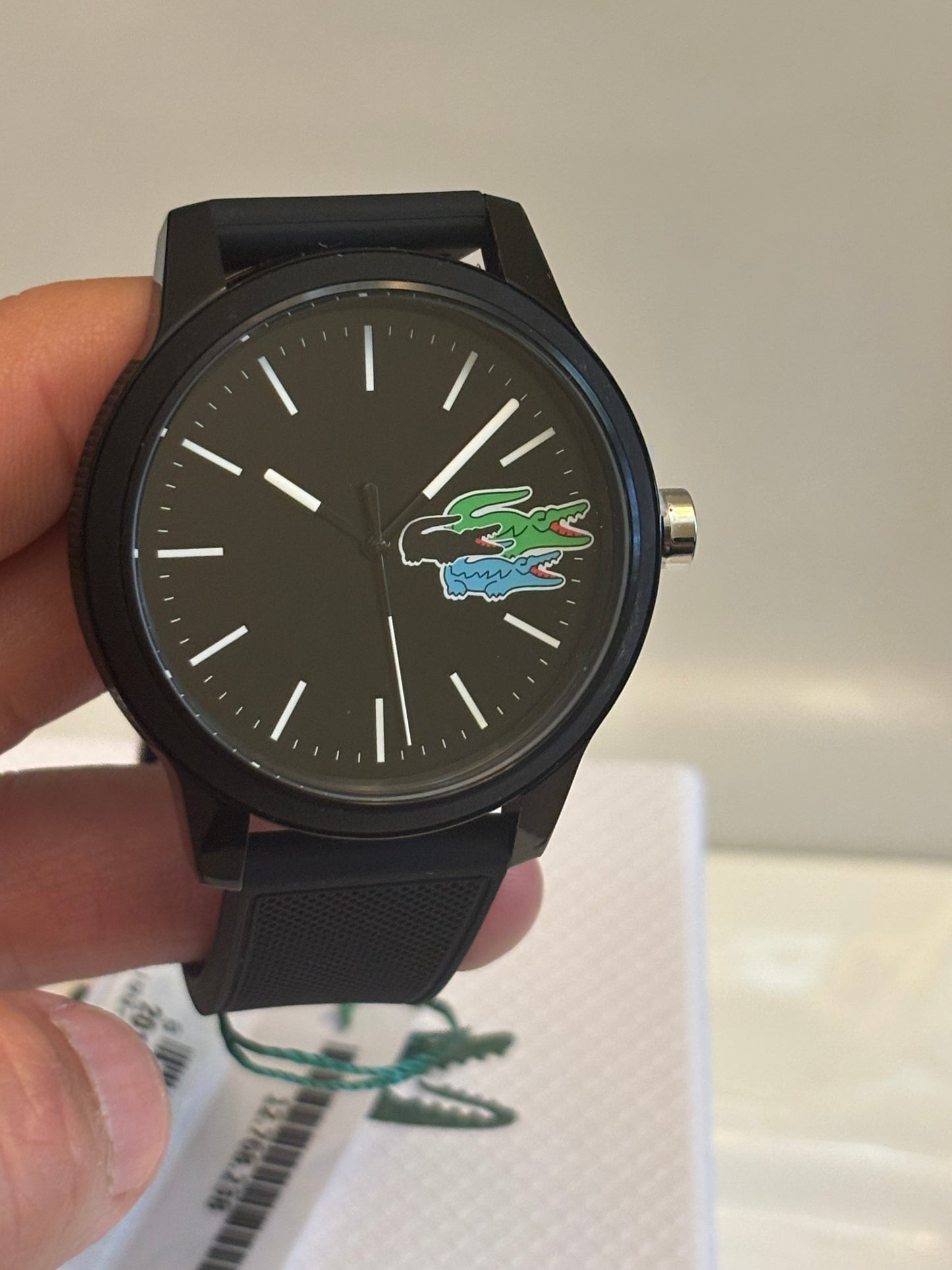Lacoste L.12.12 Men’s Watch 2011134 – Black Silicone, 42 mm