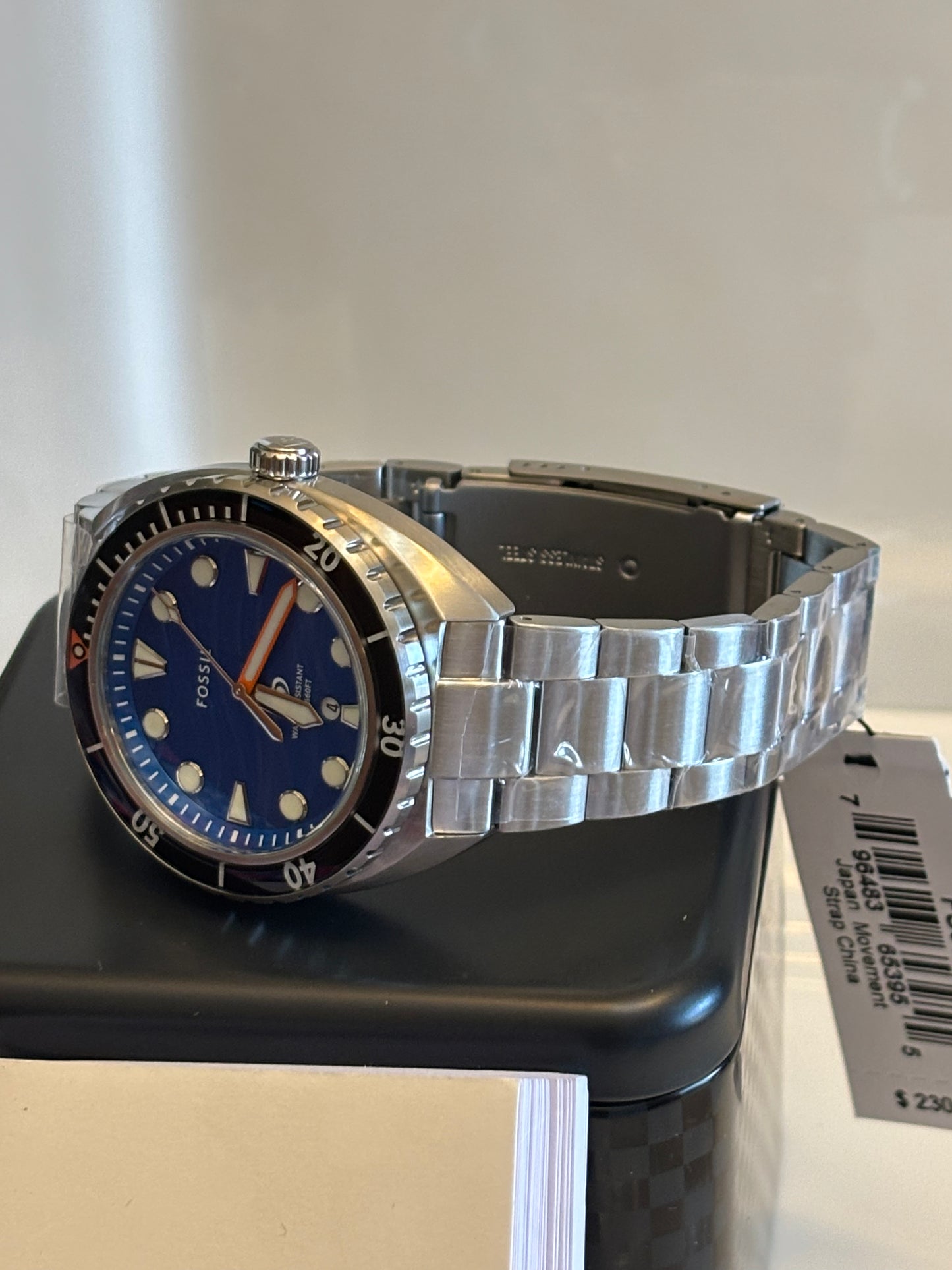 Fossil Breaker FS6064 – Blue Dial 42mm Dive-Style Watch • Free Shipping