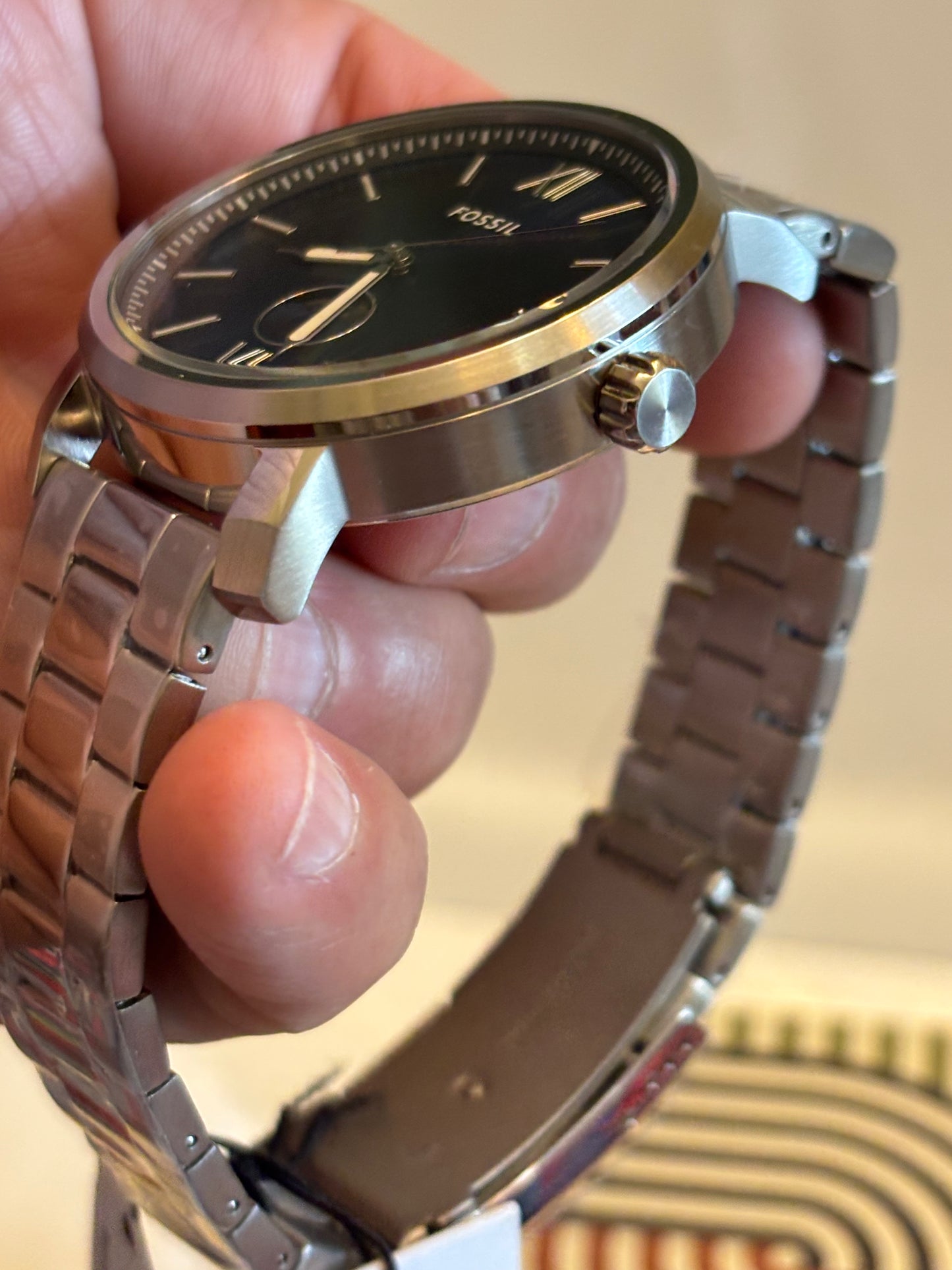 Fossil Rhett BQ2909 • 43mm Blue Dial Stainless Steel Multifunction • Free Shipping
