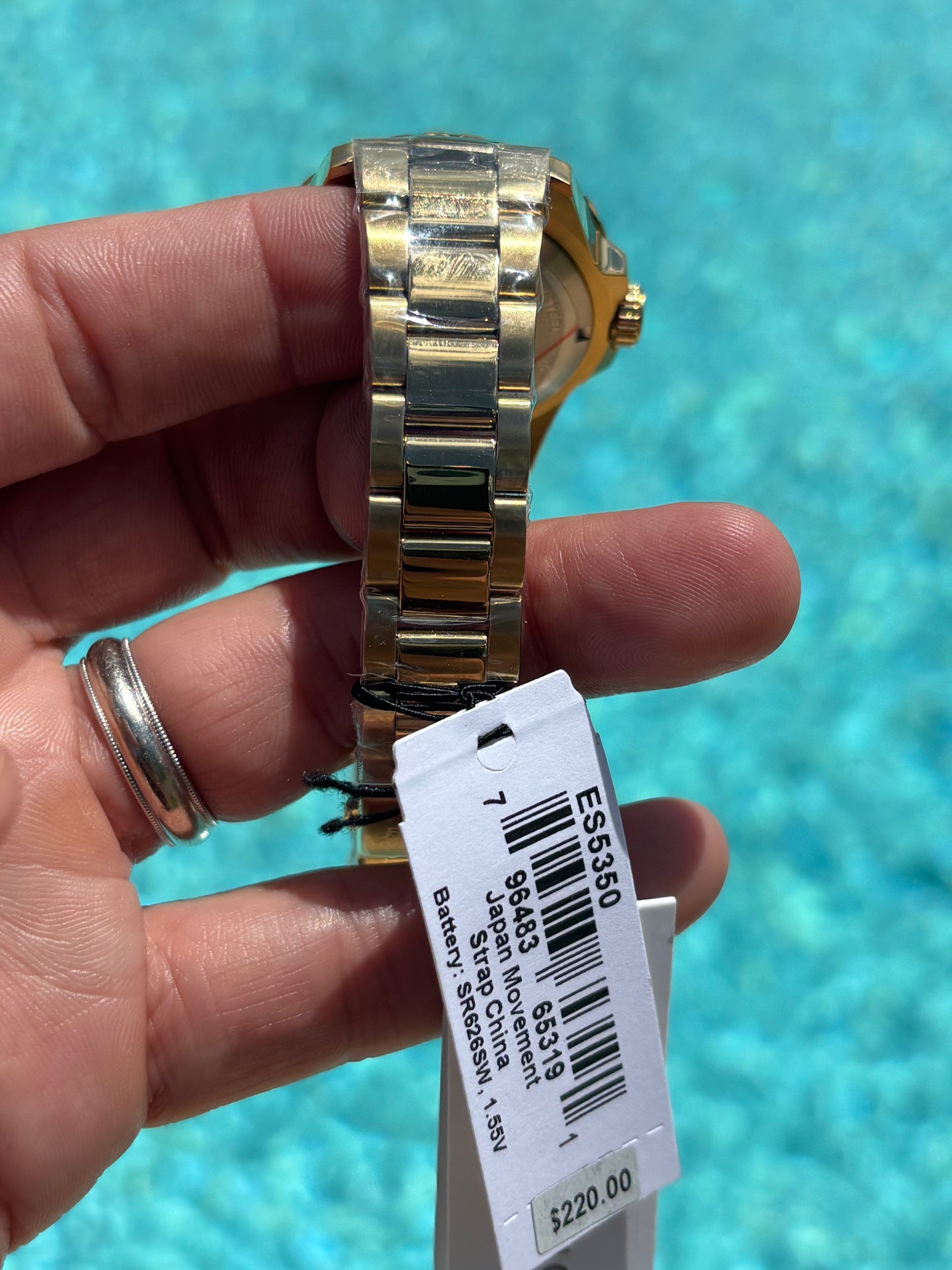 Fossil Blue Dive Women’s Gold Stainless Steel 36mm White Dial Watch ES5350