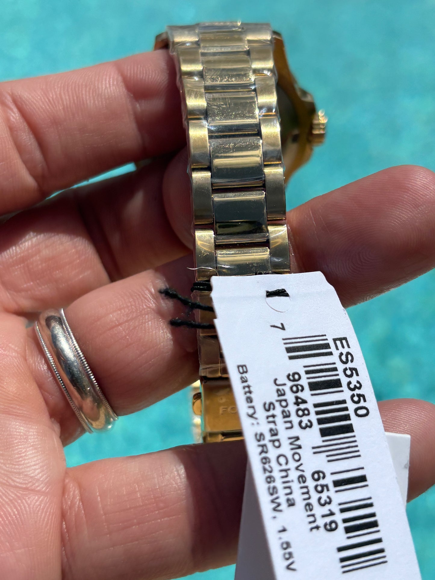 Fossil Blue Dive Women’s Gold Stainless Steel 36mm White Dial Watch ES5350