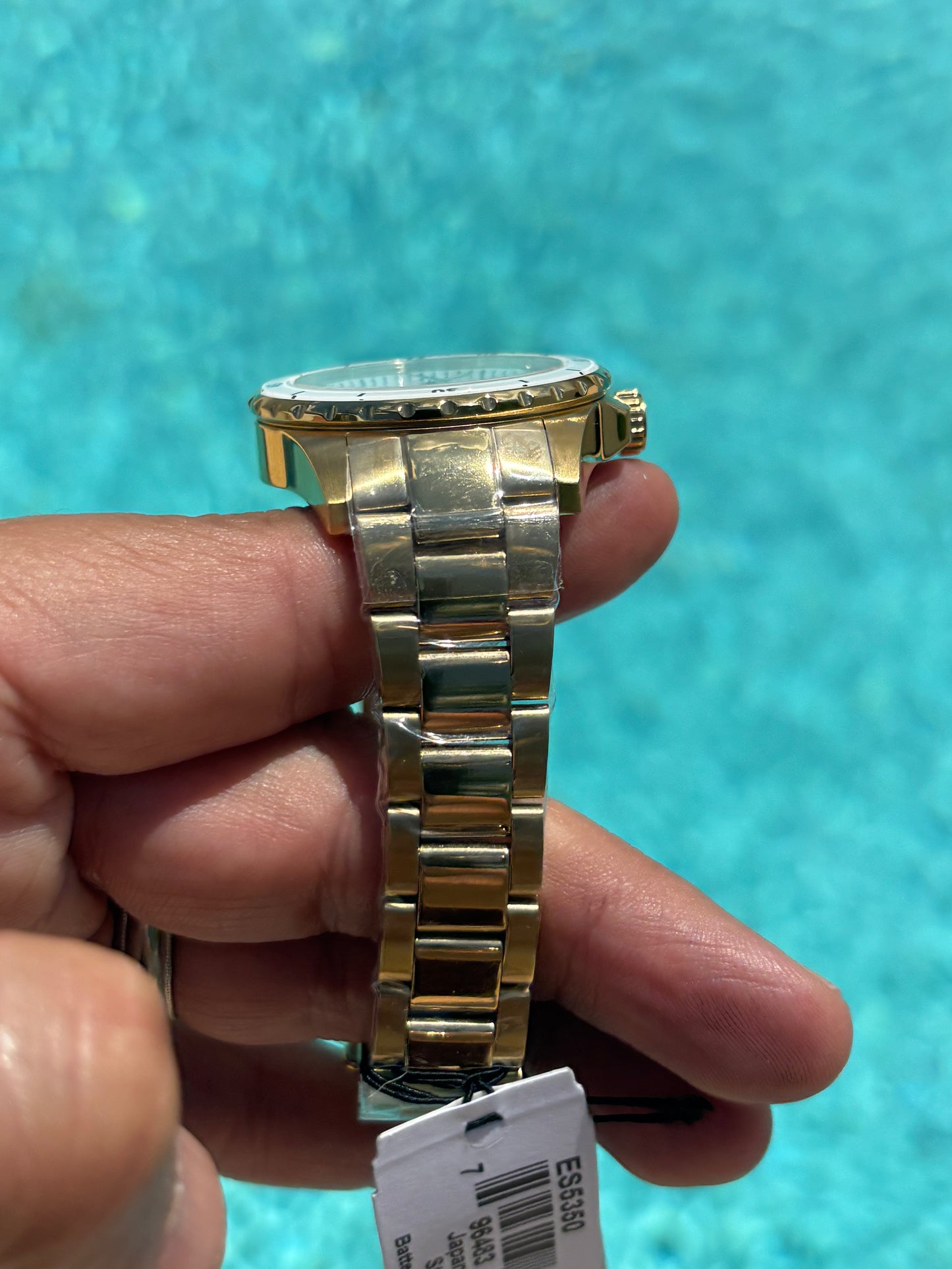 Fossil Blue Dive Women’s Gold Stainless Steel 36mm White Dial Watch ES5350
