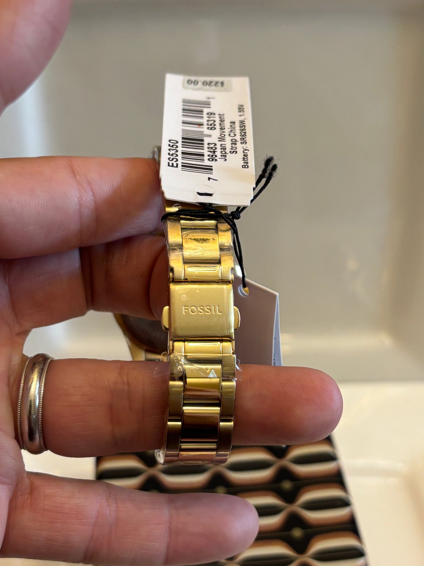 Fossil Blue Dive Women’s Gold Stainless Steel 36mm White Dial Watch ES5350