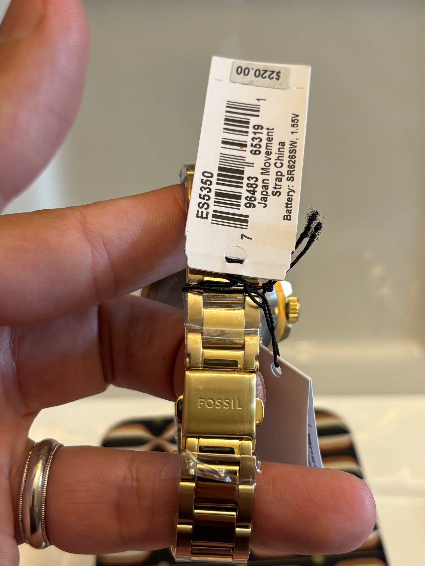 Fossil Blue Dive Women’s Gold Stainless Steel 36mm White Dial Watch ES5350