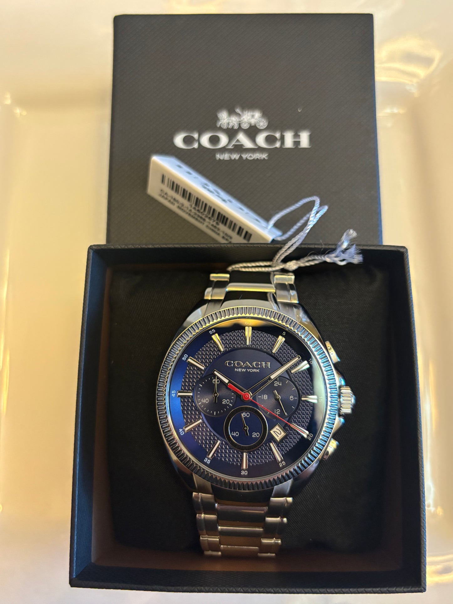 Coach Chronograph 14602679 Men’s Stainless Steel Blue Dial Watch