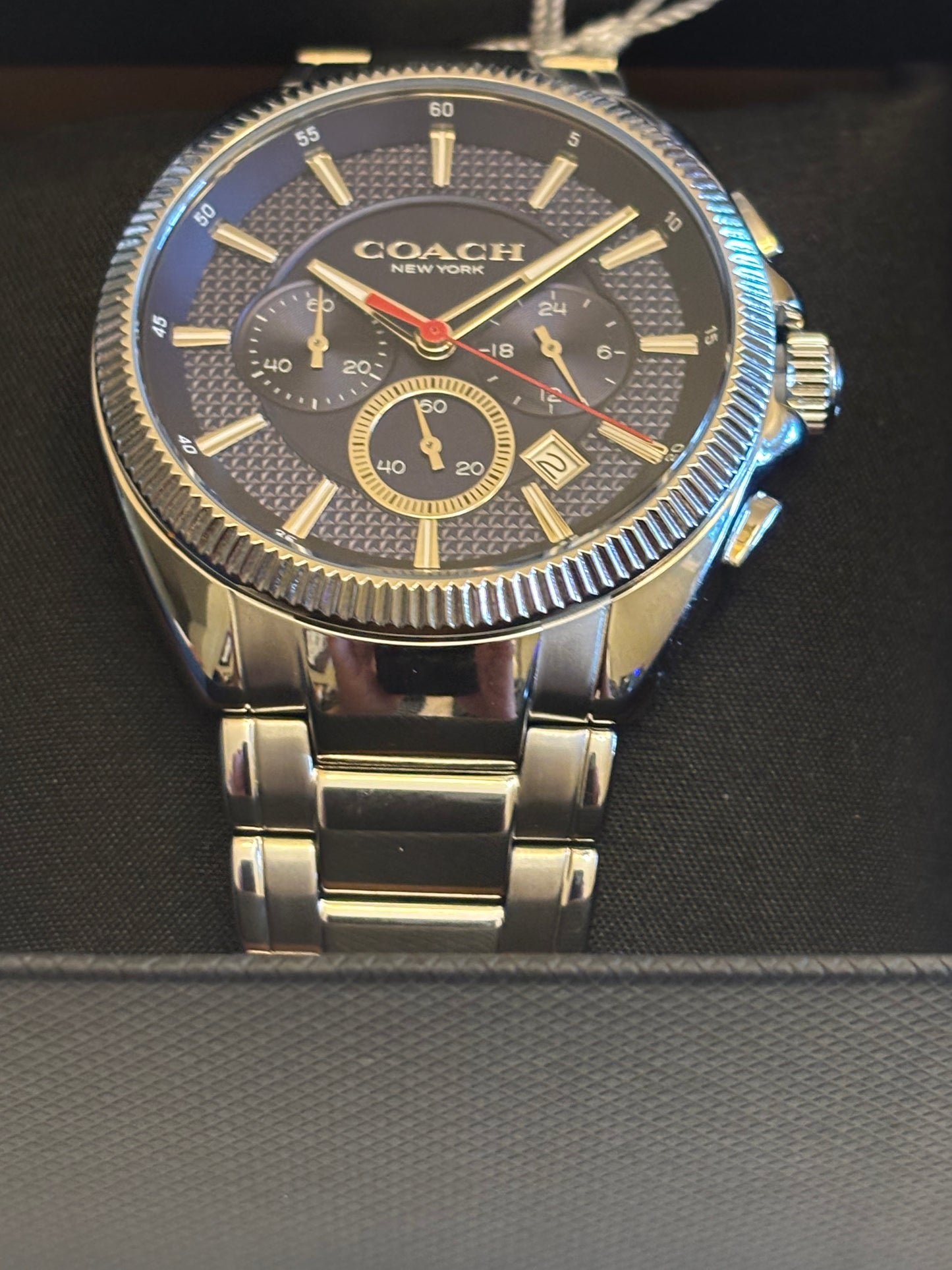 Coach Chronograph 14602679 Men’s Stainless Steel Blue Dial Watch