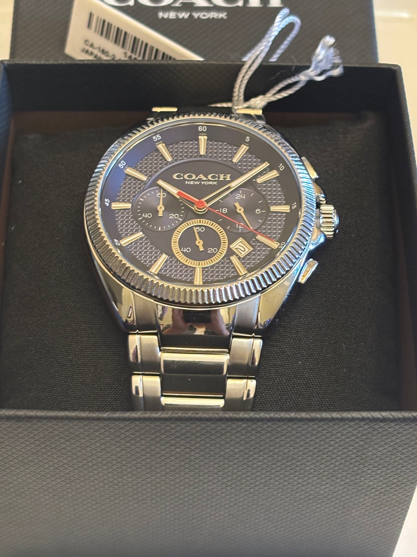 Coach Chronograph 14602679 Men’s Stainless Steel Blue Dial Watch