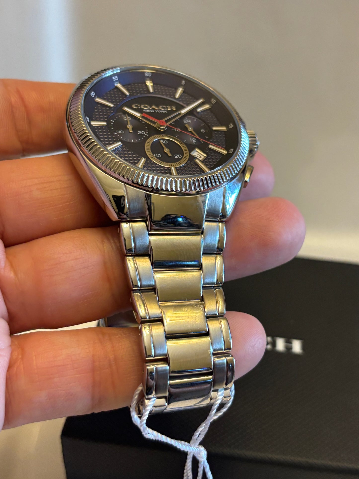 Coach Chronograph 14602679 Men’s Stainless Steel Blue Dial Watch