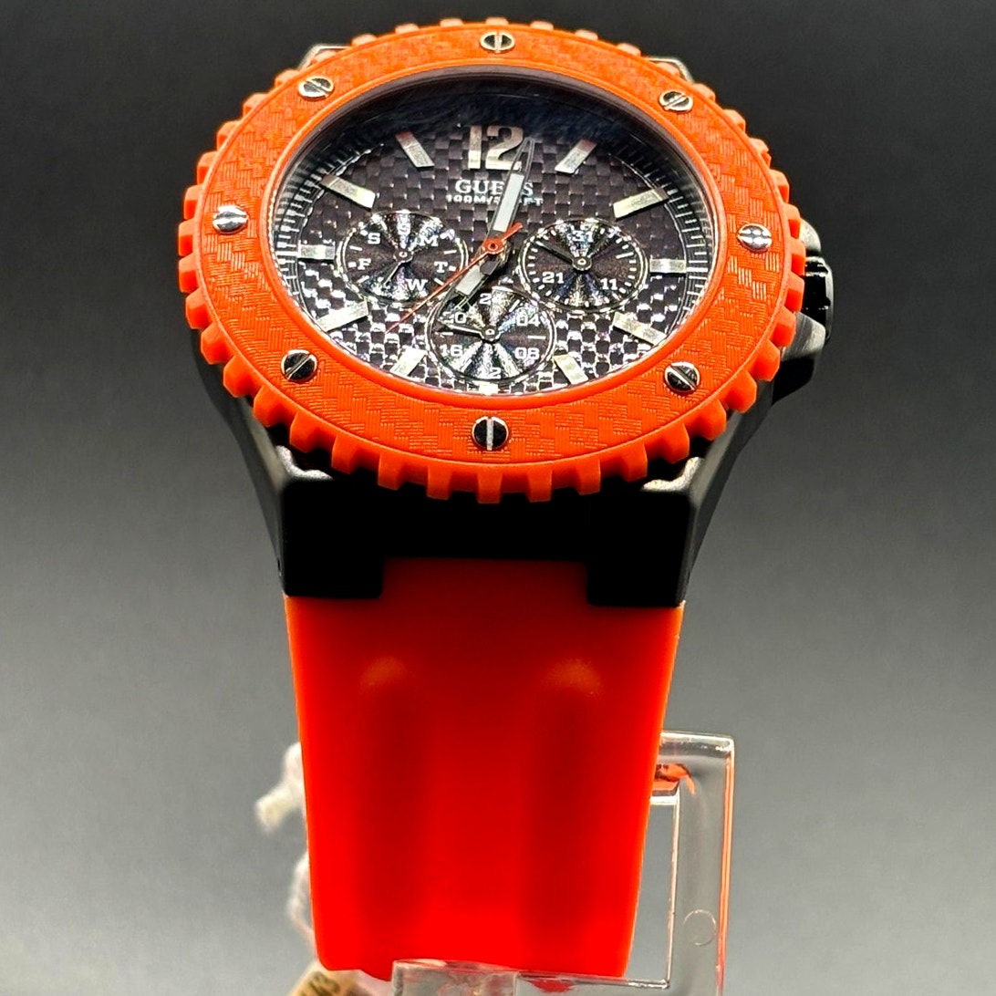 Guess Overdrive W11619G4 Orange 45mm Multifunction Men’s Watch 100M