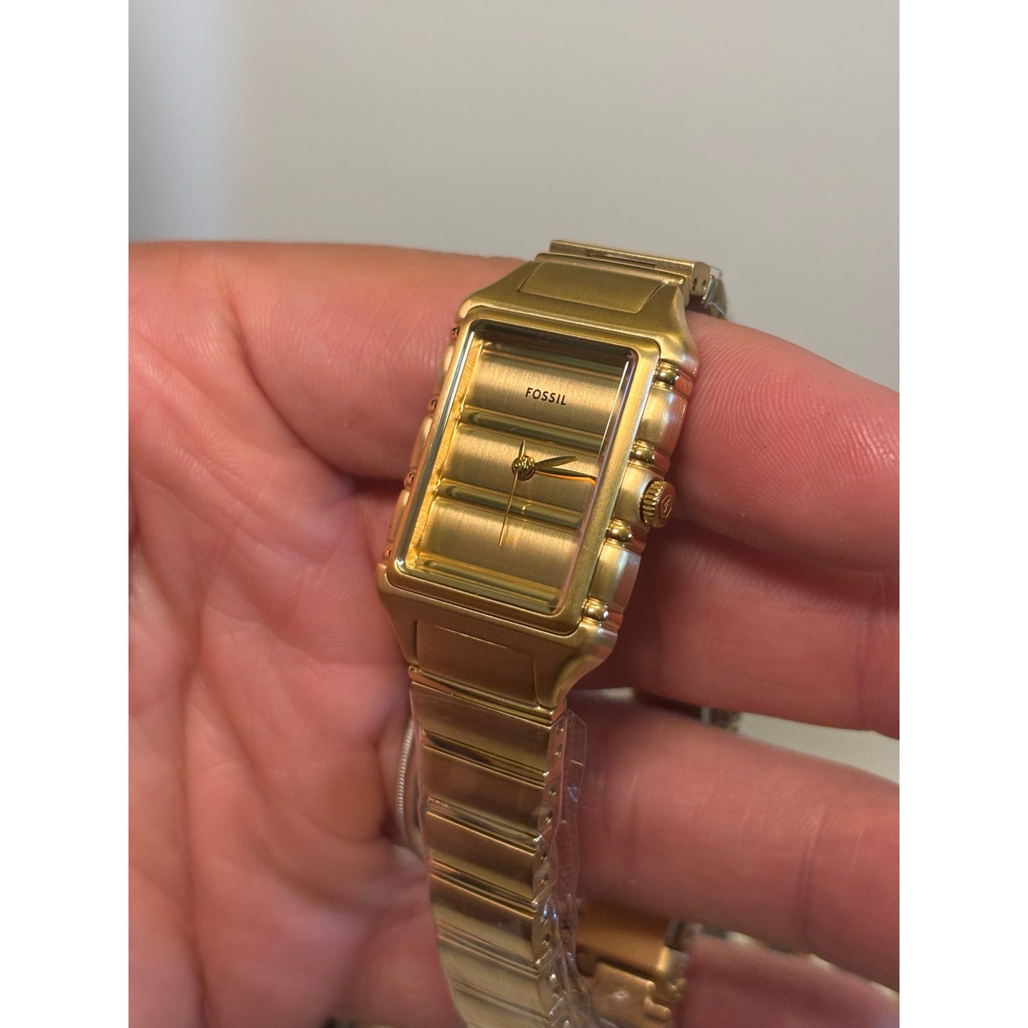 Fossil Raquel ES5389 — All-Gold Tone, 23 mm Rectangular