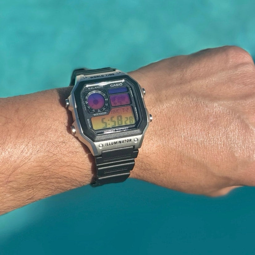 Customed Casio AE1200WH-1CV Watch Into the Sunset Gel Filter