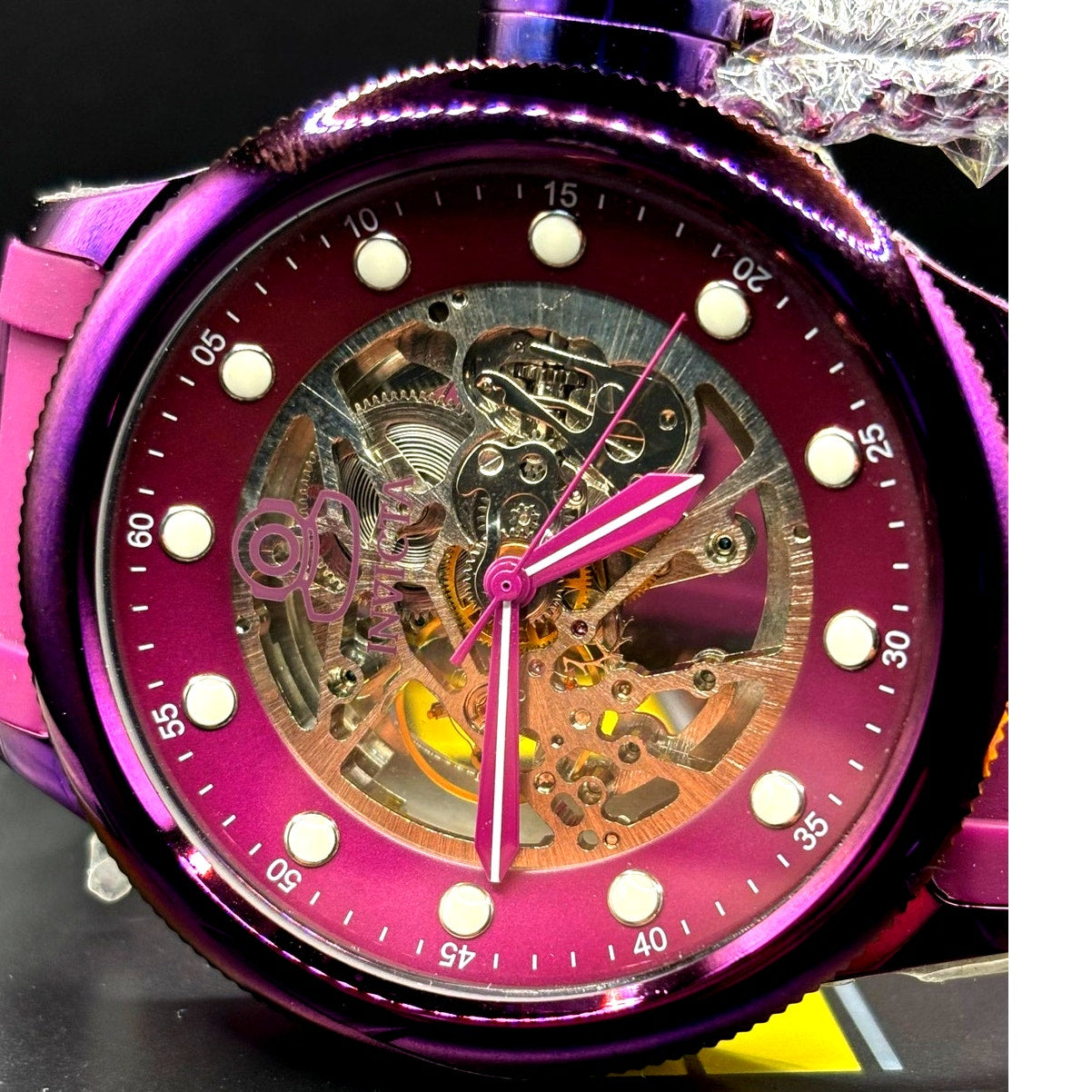Invicta Pro Diver 40741 Automatic Skeleton Purple 51mm NIBWT