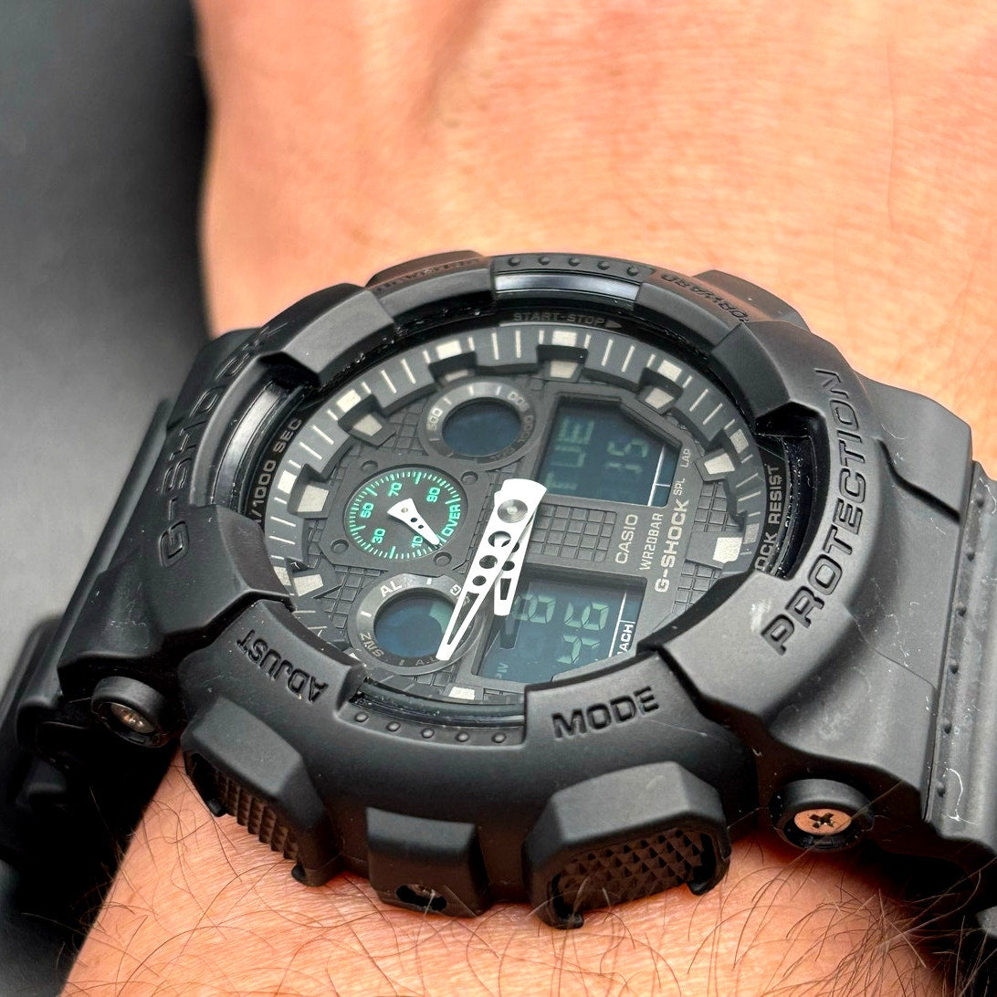 Casio GShock GA100MB-1A Mens Black Analog Digital Shock Magnetic Resistant NIBWT