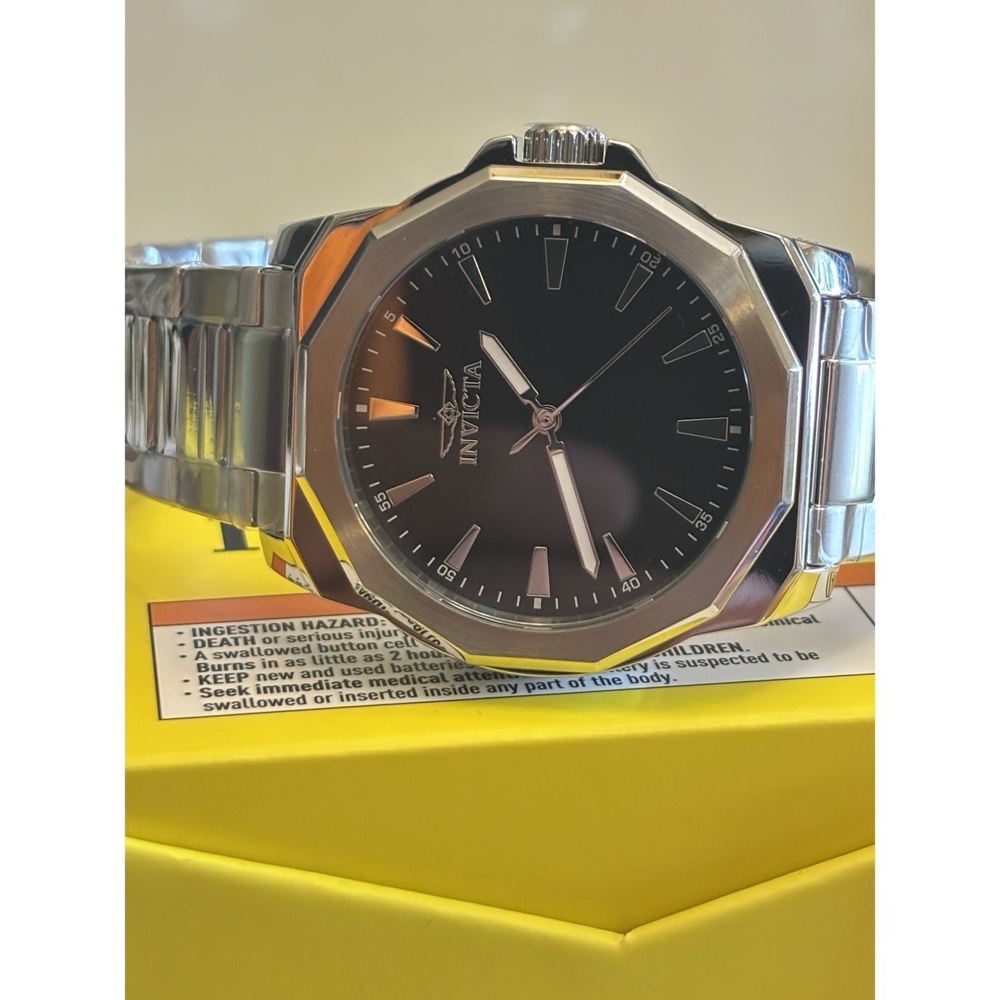 Invicta Speedway 46831 42mm Steel Black Dial Quartz New In Original Box and Tag
