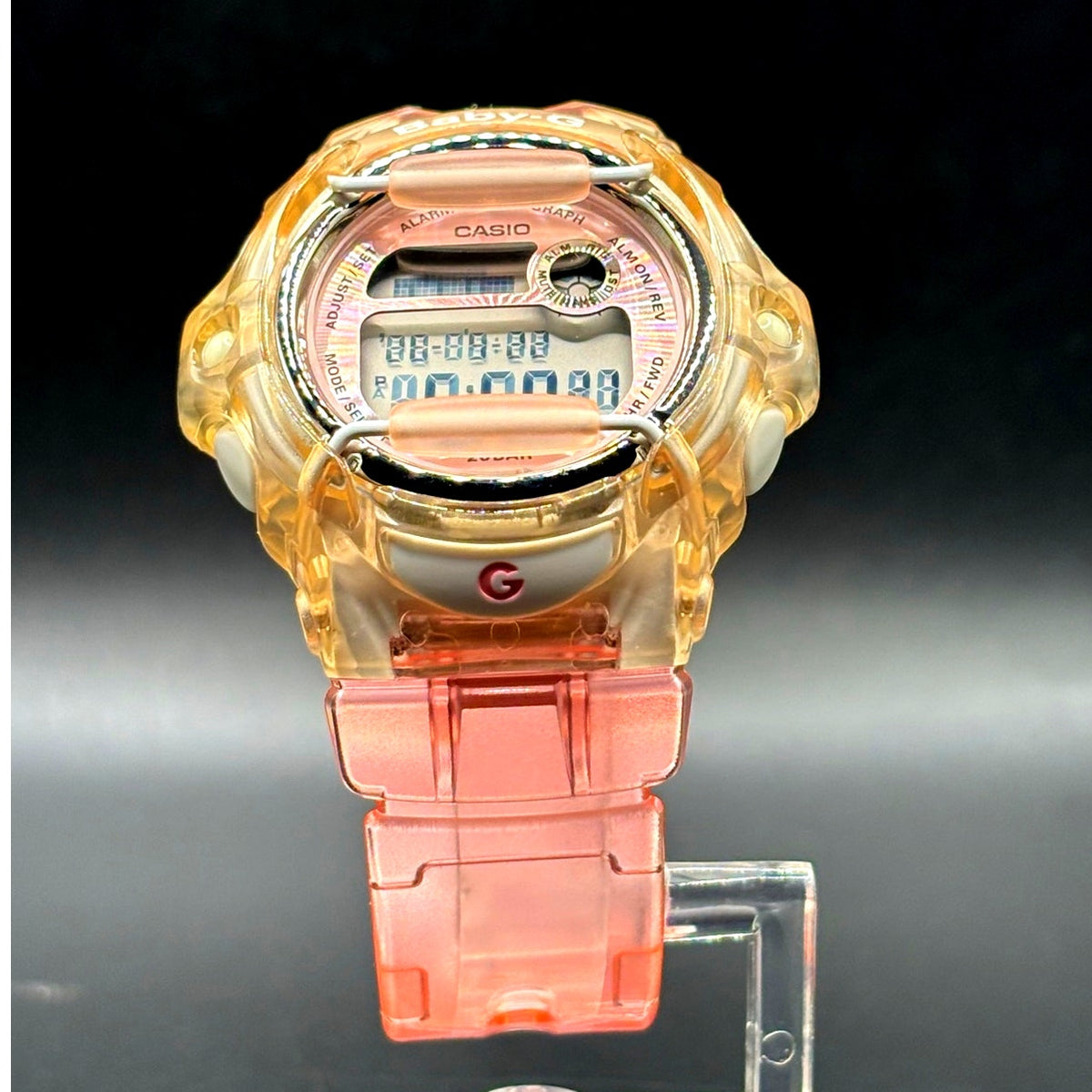 Casio Baby-G BG169R-4 Pink Clear Digital Shock Resistant 200M Women’s Watch