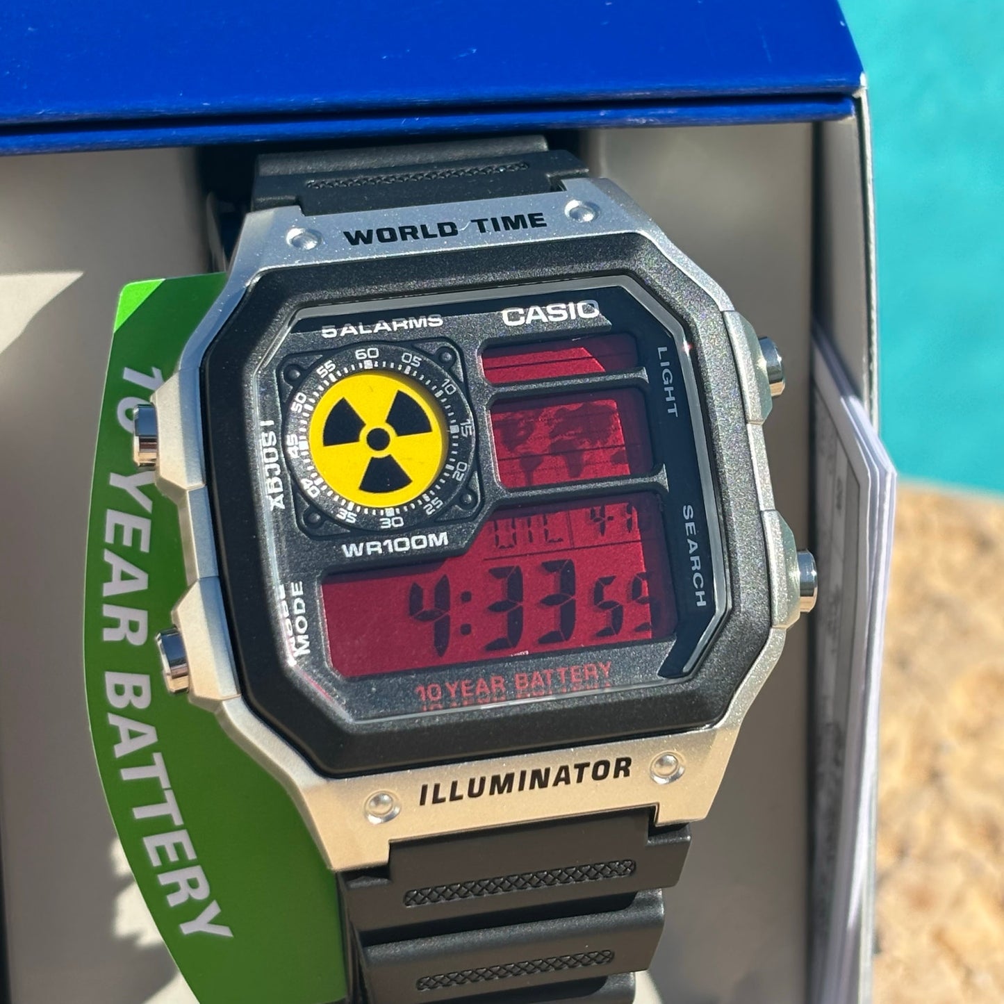 Costumed Casio AE1200WH-1CV Watch Red Apocalypse