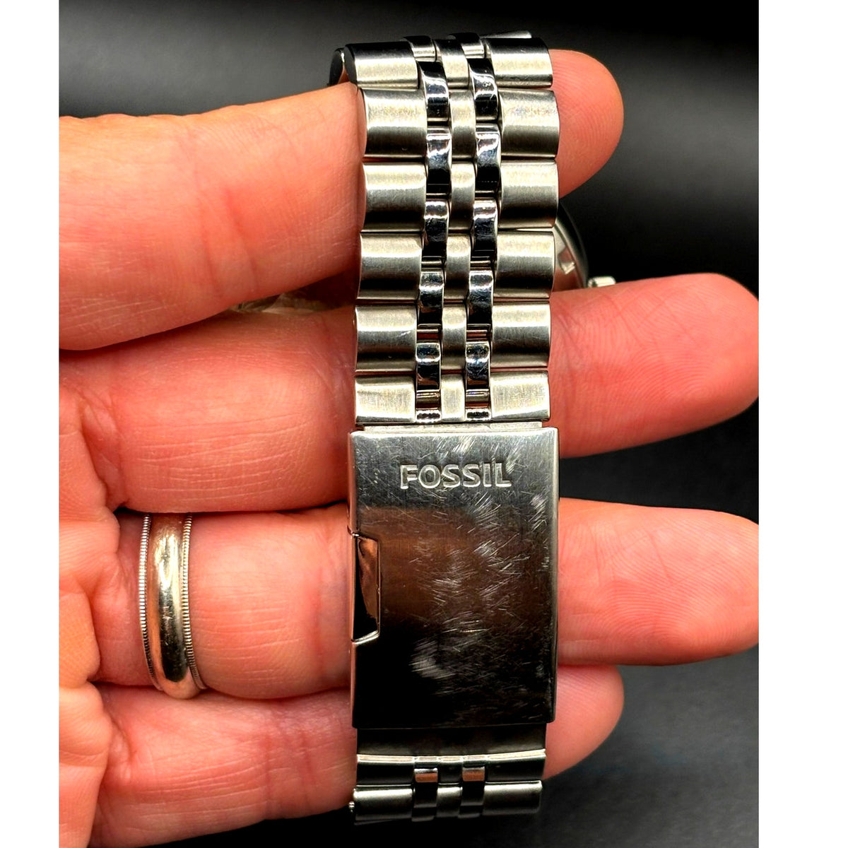 Fossil ME1135 Townsman Twist Men's Watch 44mm Black Dial Stainless Steel Watch