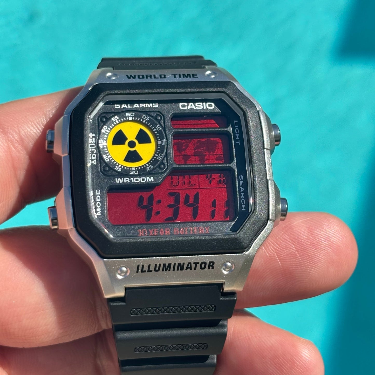 Costumed Casio AE1200WH-1CV Watch Red Apocalypse