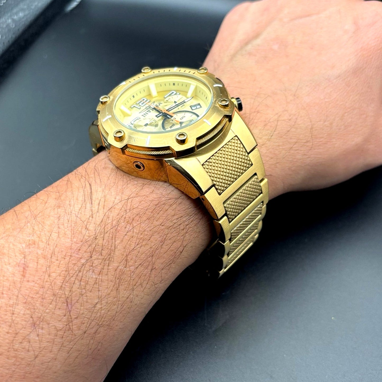 Invicta Speedway 19529 Men's Ion Gold Plated Chronograph Swiss Quartz 51mm Watch