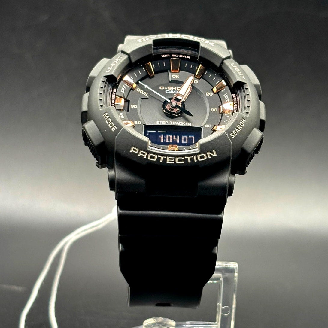 Casio G-Shock GMA-S130PA-1A Black Pink Gold Step Tracker NIBWT Discontinued