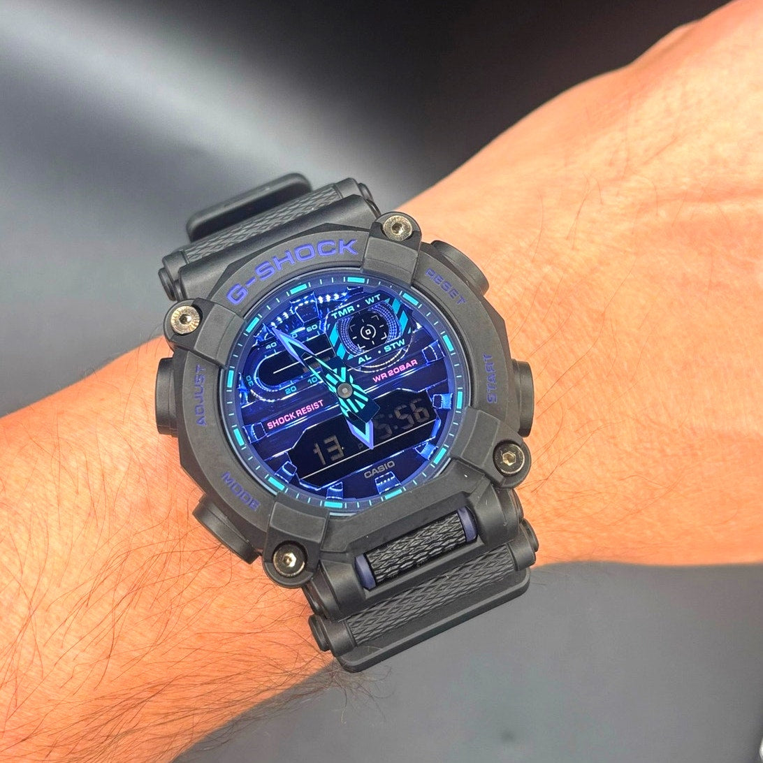 Casio G-Shock GA900VB-1A Virtual Blue Series Analog Digital Watch NIB