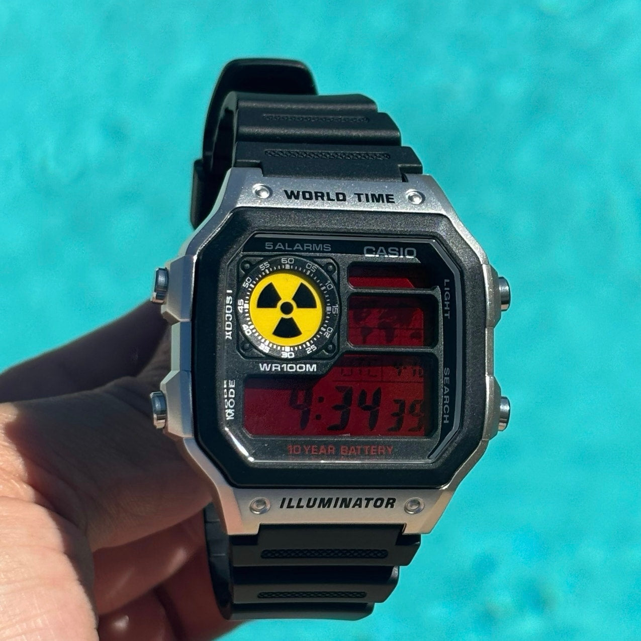 Costumed Casio AE1200WH-1CV Watch Red Apocalypse