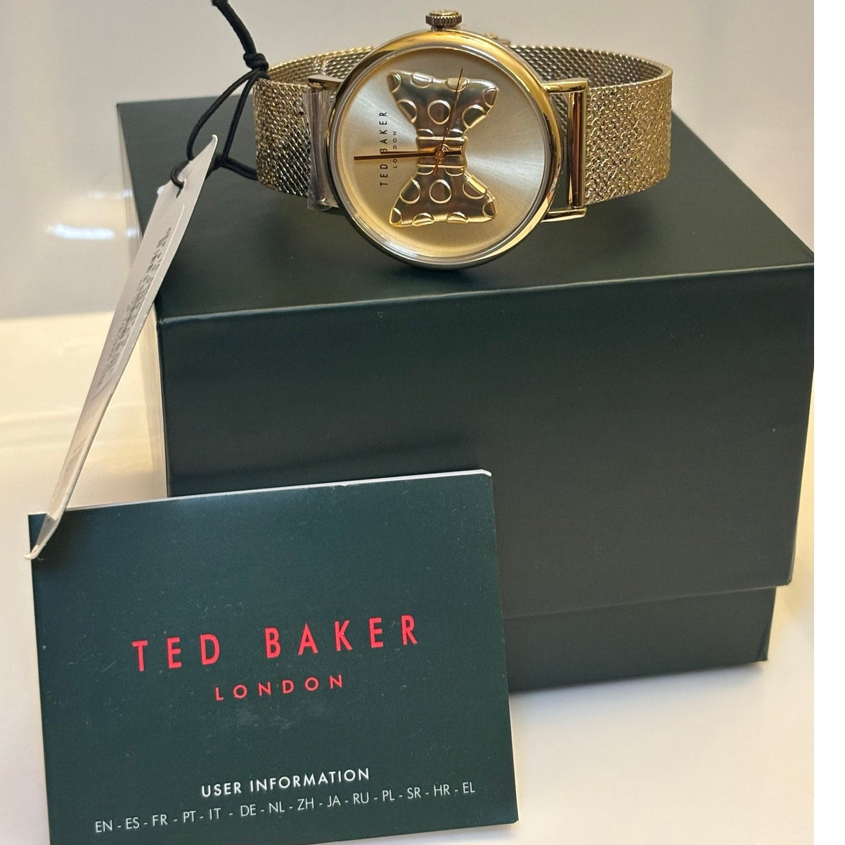 Ted Baker Phylipa BKPPHS303G – Gold-Tone Bow-Tie Dial, Stainless Steel