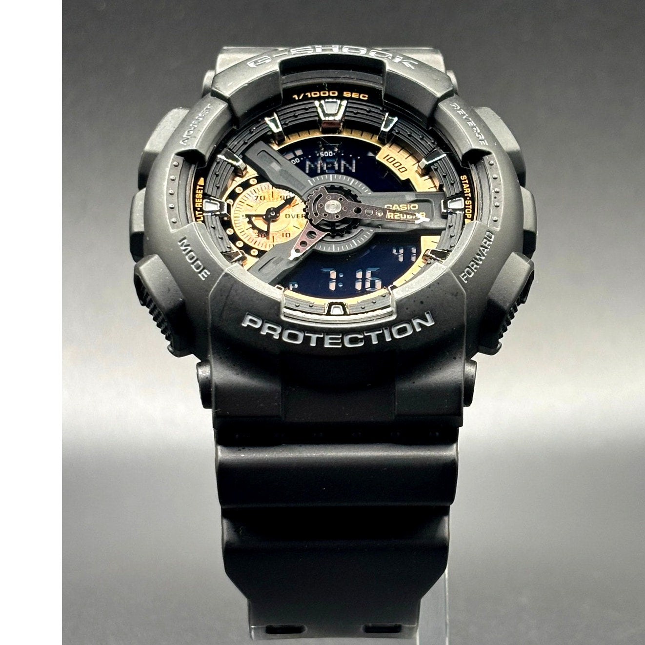 Casio G-Shock GA-110RG-1A Men's Analog Digital Rose Gold Black Resin 200M Watch
