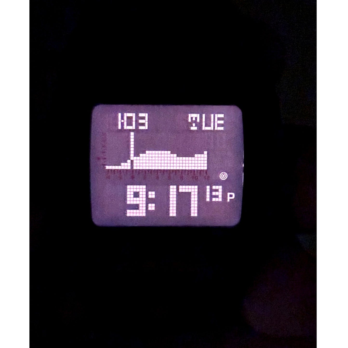 Nixon Lodown Digital Tide Surf Watch Black Red 100M Water Resistant