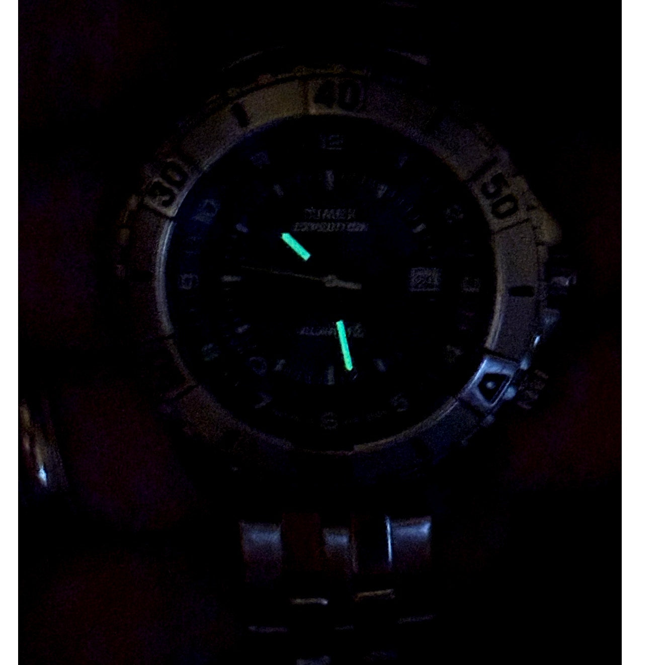 Timex Expedition T43391 Shenmue Alarm Indiglo Steel Bracelet 39mm Vintage Watch