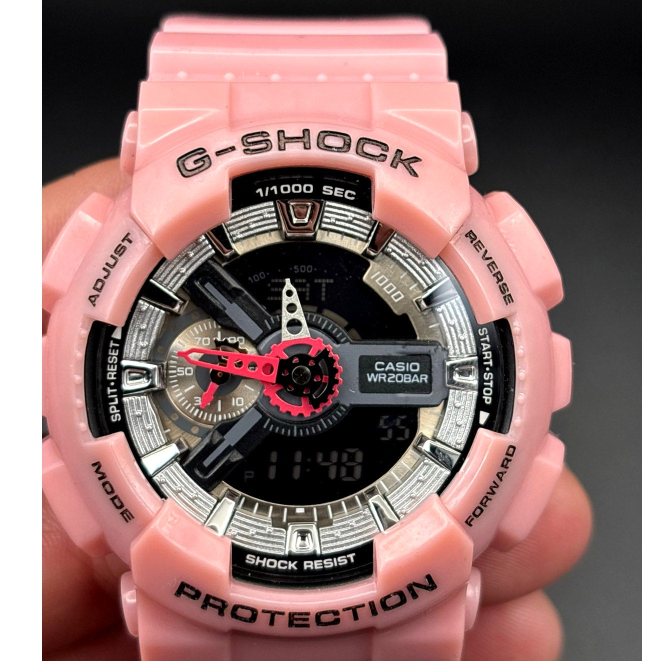 Casio G-Shock GMAS-110MP-4A2 Women’s Pink Analog Digital Watch NIBWT