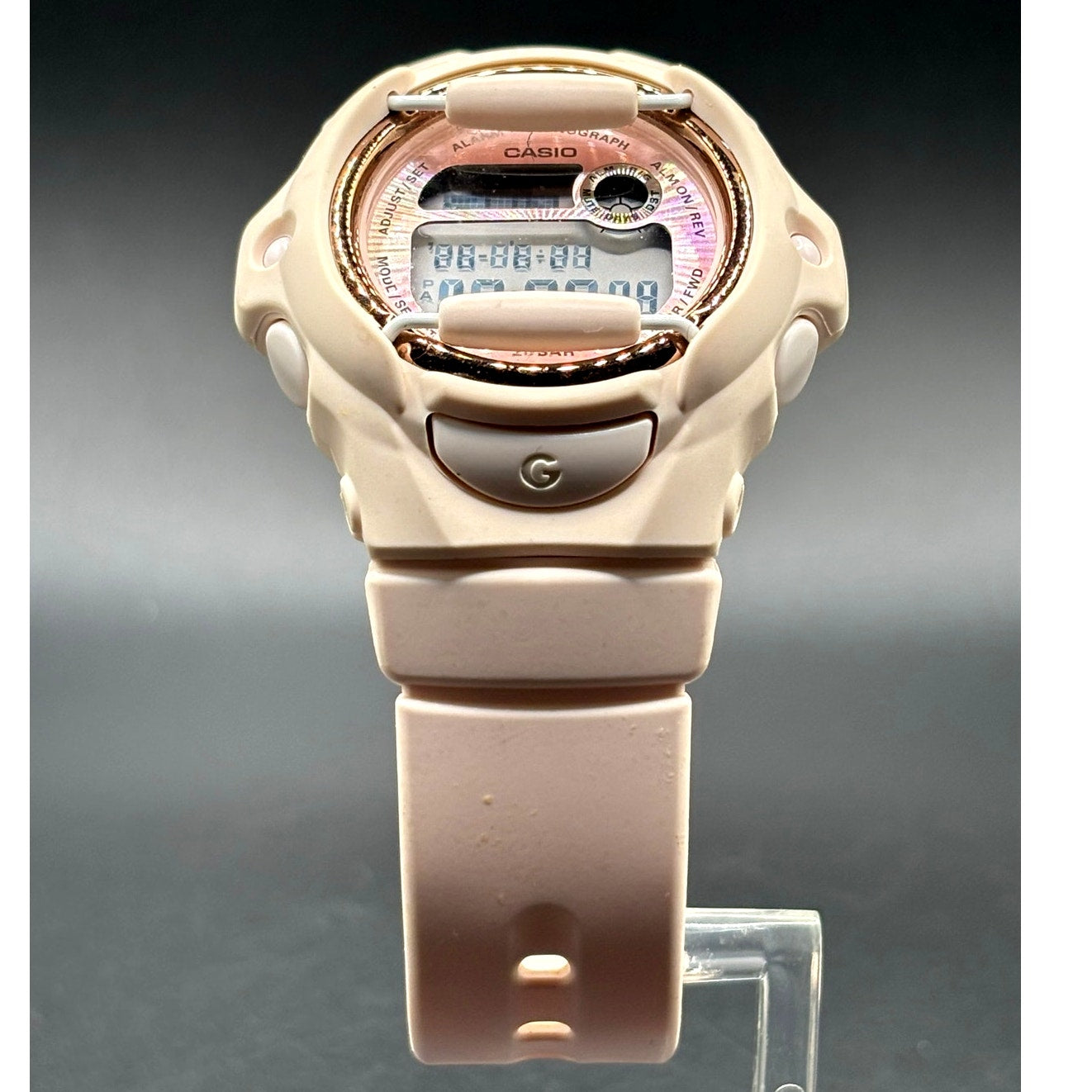Casio Baby-G BG169G-4 Pink Champagne Gold Digital Women's Watch NIB Discontinued