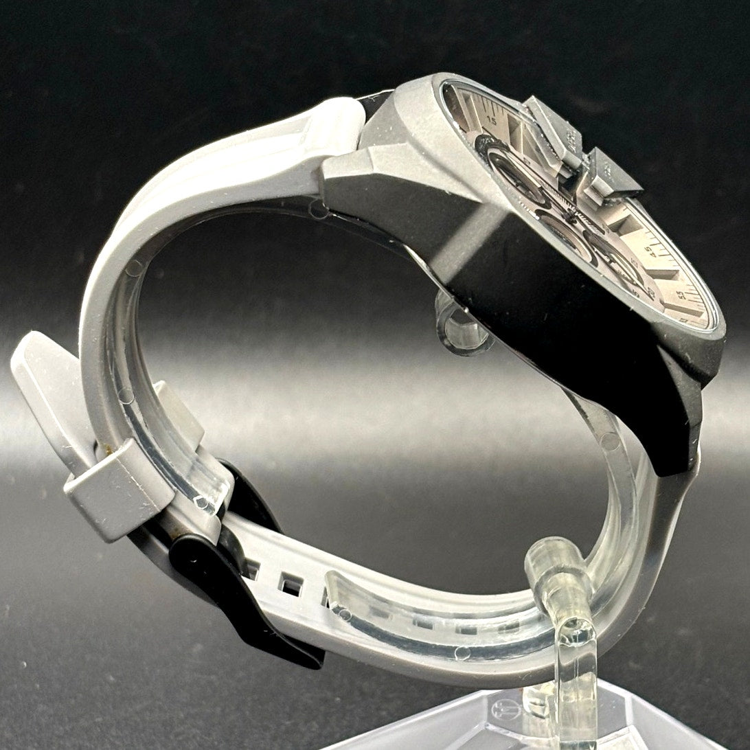 Diesel DZ4496 Mega Chief Men’s Chronograph Gray Dial Silicone Strap 51mm Watch