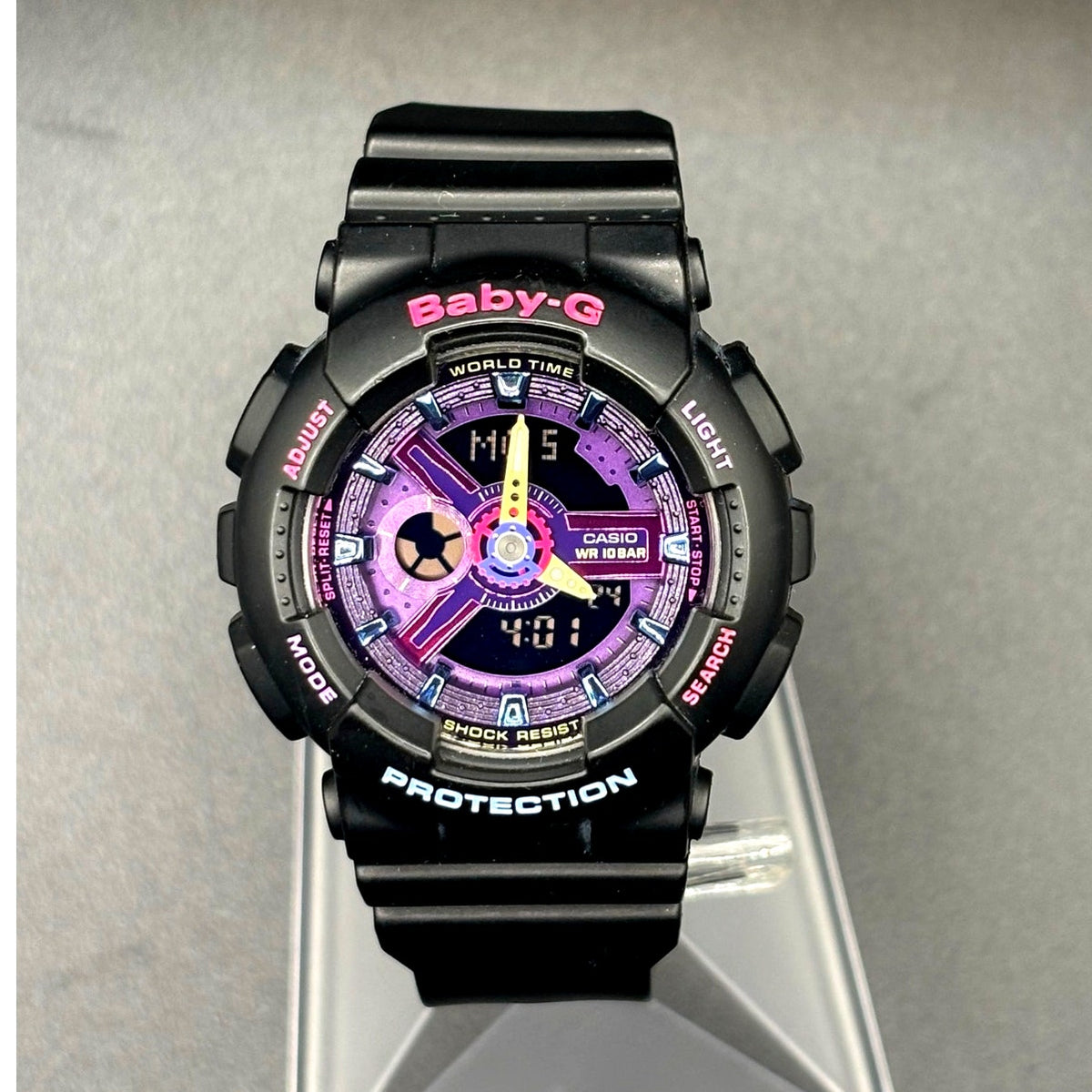 Casio Baby-G BA-110TM-1A Decora Style Analog Digital Black Purple Women’s Watch