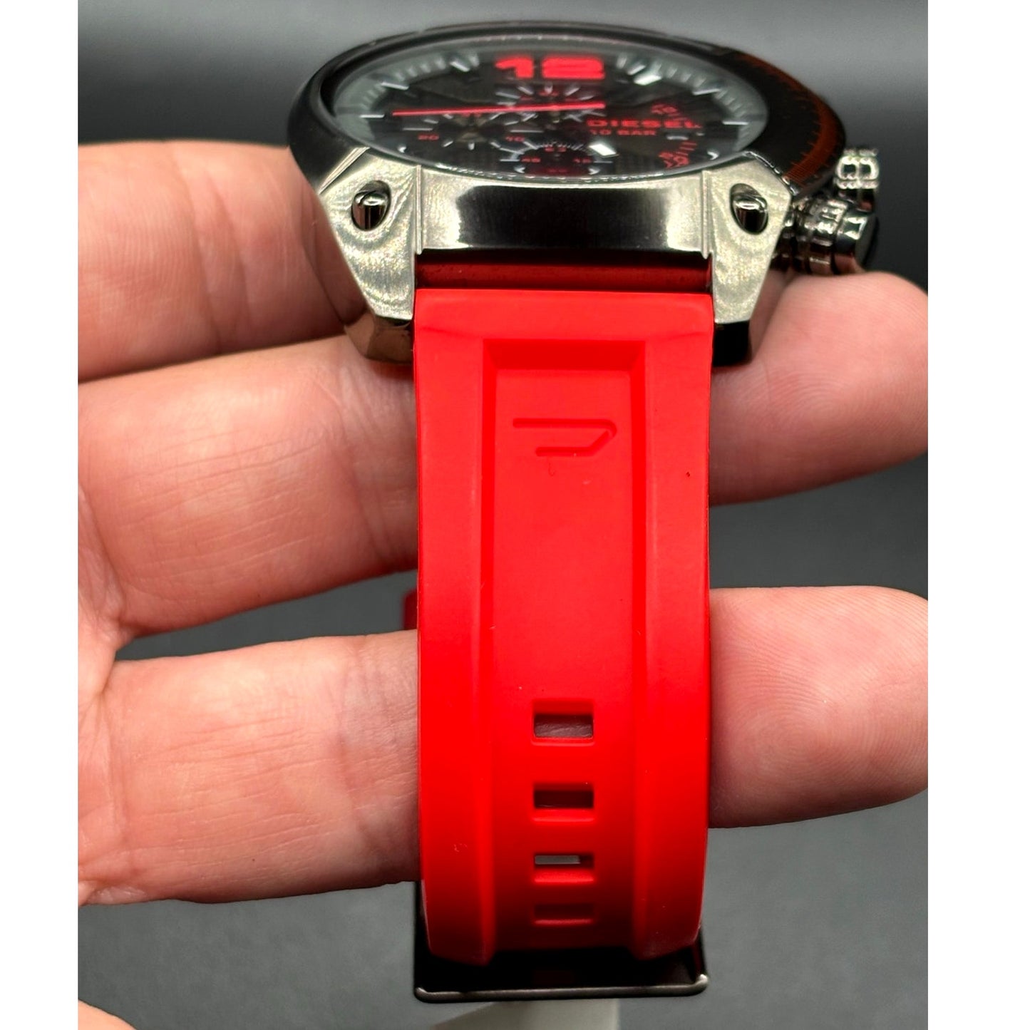 Diesel Overflow DZ4481 Chronograph Red Silicone 55mm Men’s Watch