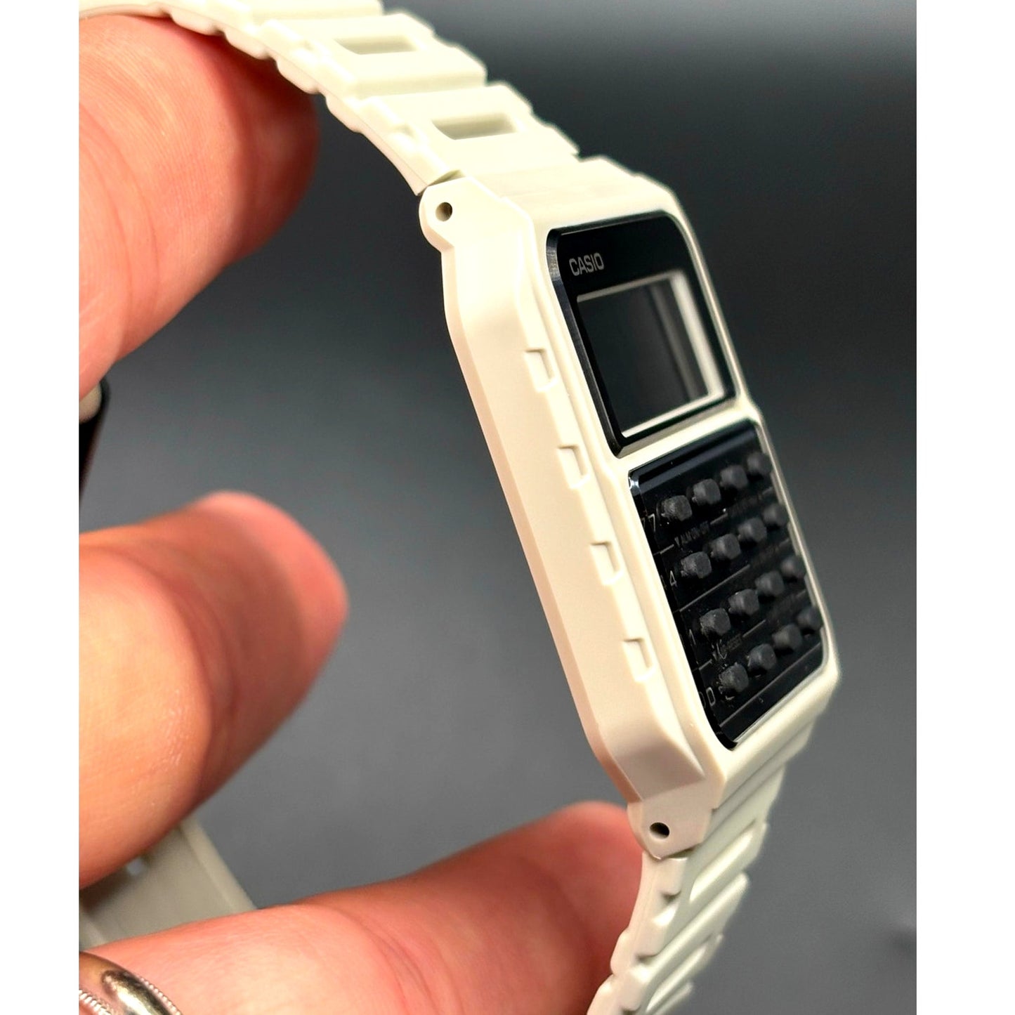 Casio CA53WF-8B Data Bank Retro Calculator Vintage White Resin Digital Watch