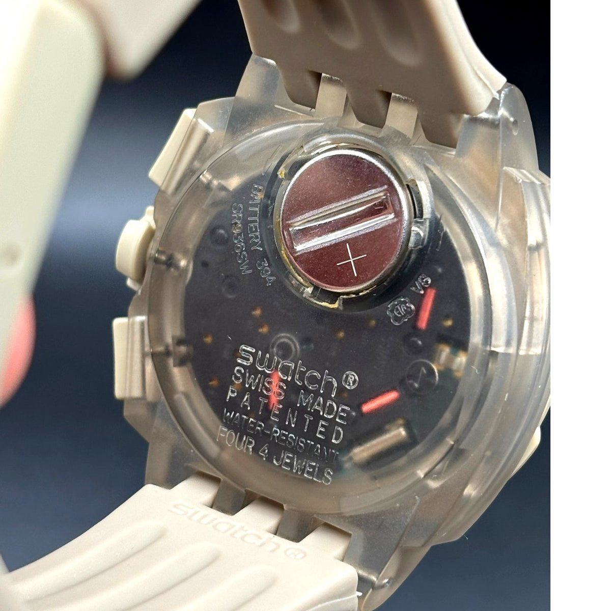Swatch Beige Hero SUIT400 Chronograph Swiss Quartz Men’s Watch 44mm
