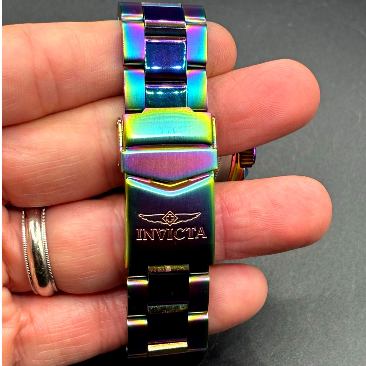 Invicta Speedway 23941 Rainbow MOP Chronograph 40mm Unisex Watch NIB