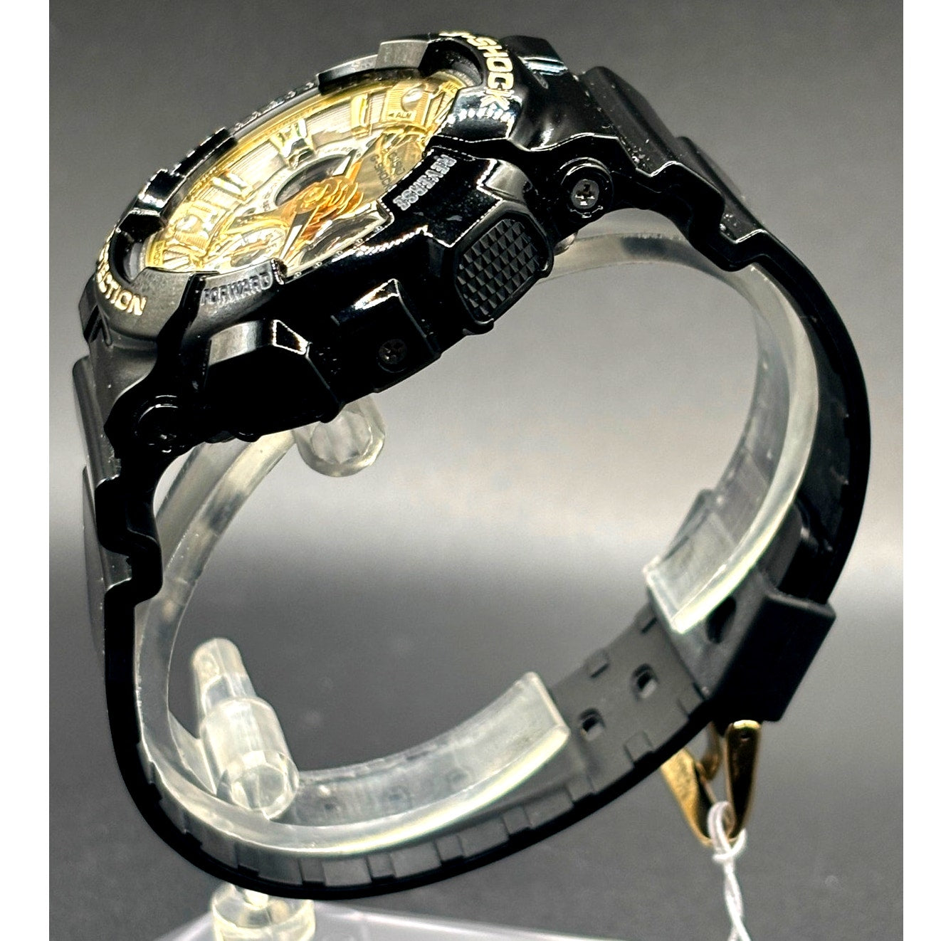 Casio G-Shock GMAS120GB-1A Women's Black Gold Silver Metallic Ana-Digi Watch NWT