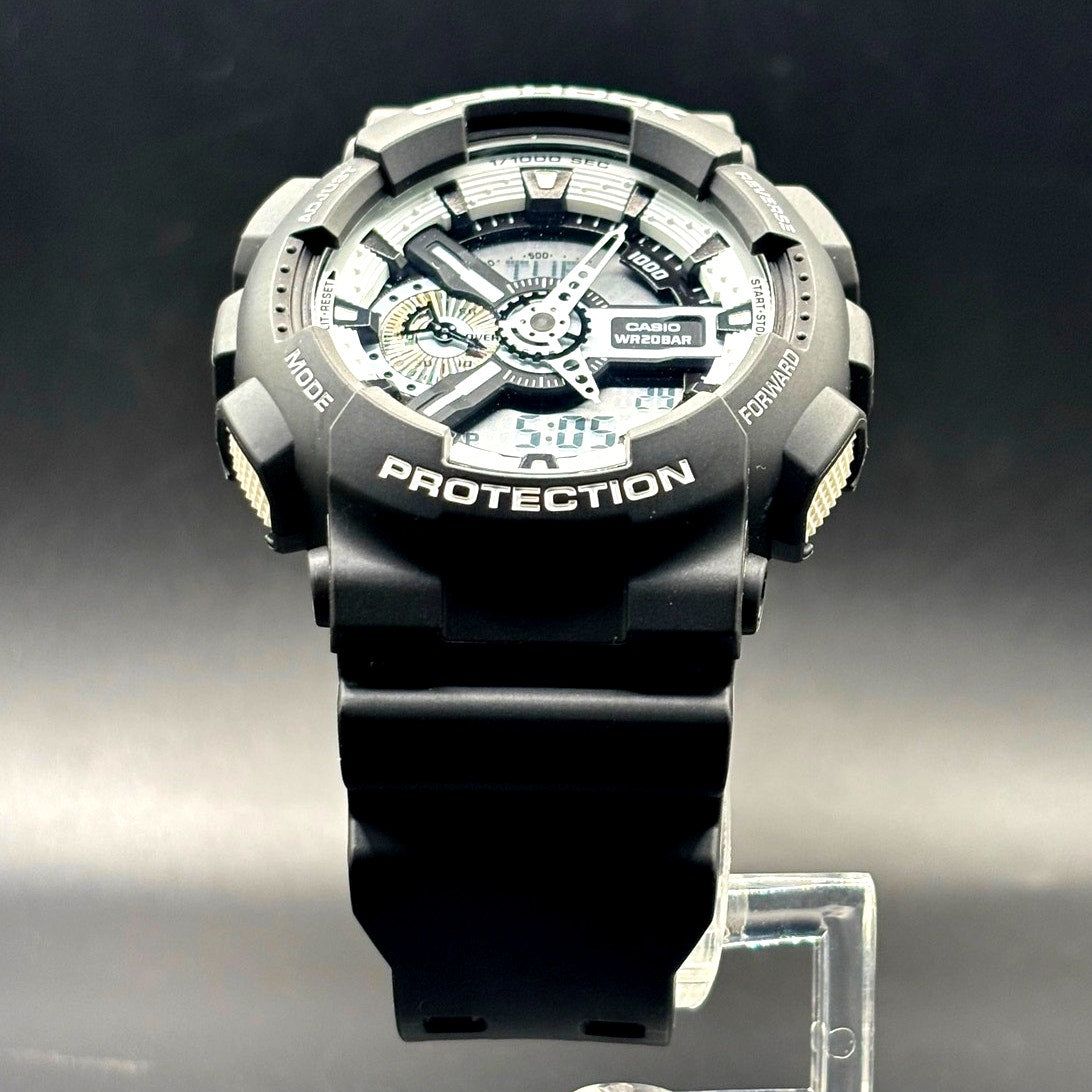 Casio G-Shock GA-110BW-1A Black White Analog Digital 200M Watch NWOT