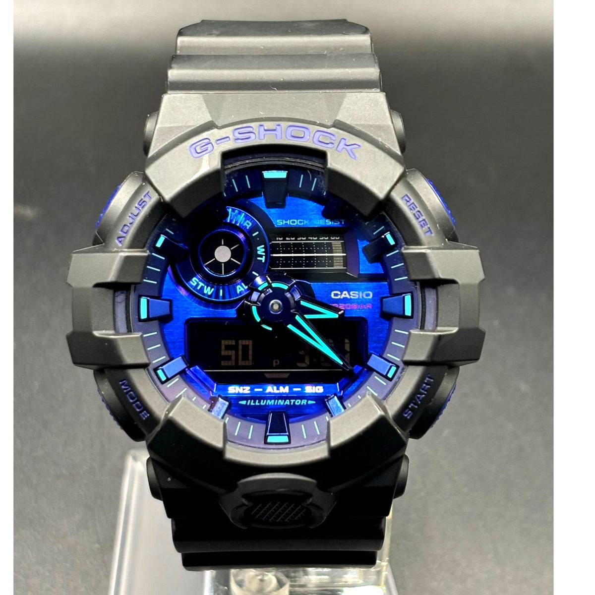 Casio G-Shock GA700VB-1A Virtual Blue Analog Digital Men’s Watch