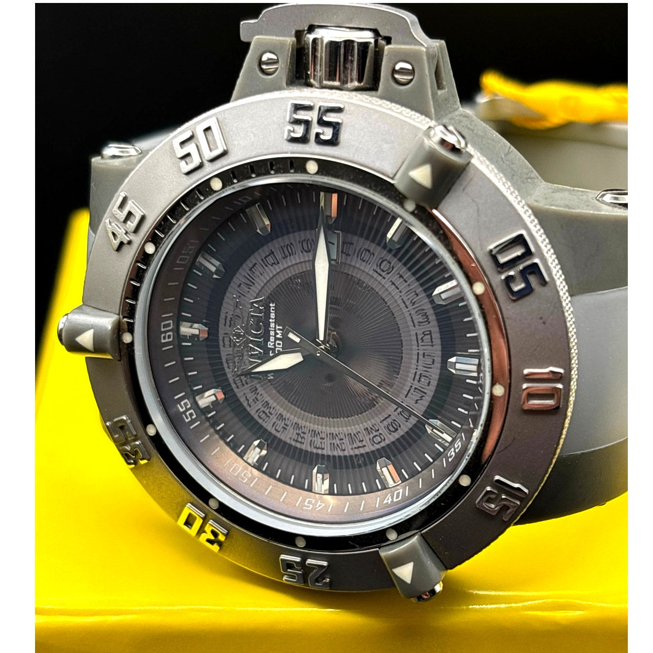 Invicta 10105 Subaqua NOMA III Grey Dial Rubber Strap 50mm Watch NIBWT